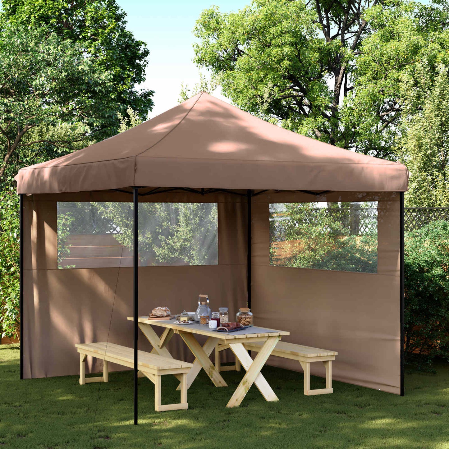 Profi-Partyzelt Faltbar 3 X 3 M Stahl