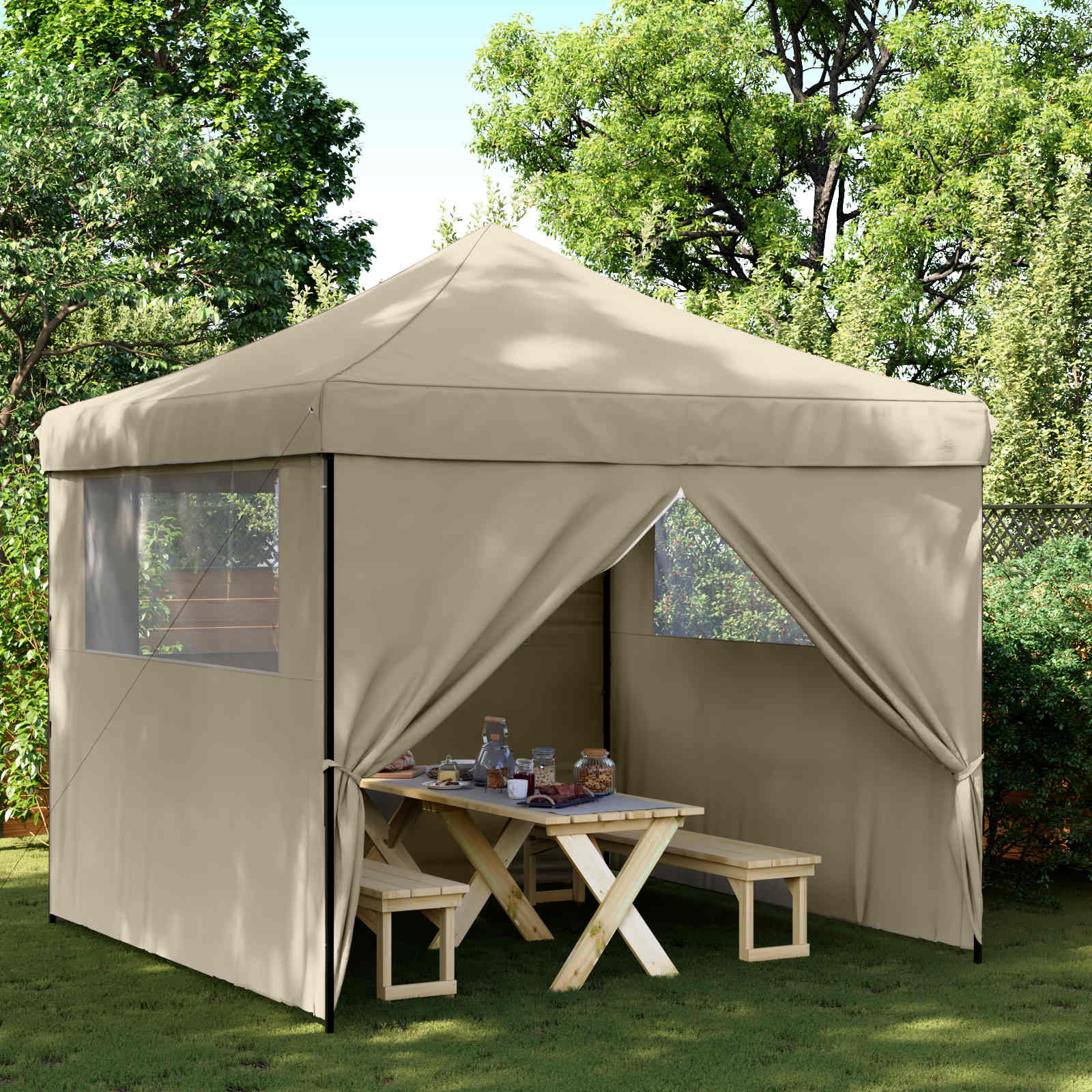 Profi-Partyzelt Faltbar 3 X 3 M Stahl
