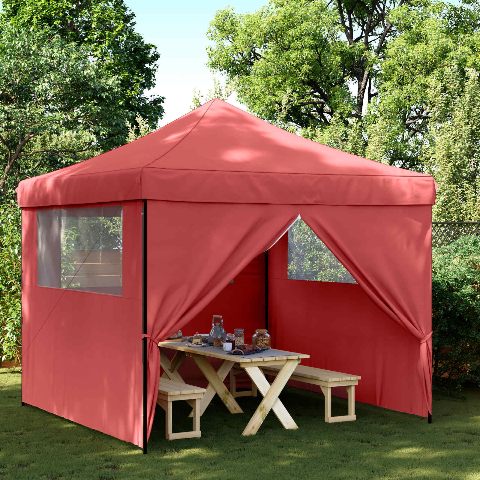 Profi-Partyzelt Faltbar 3 X 3 M Stahl