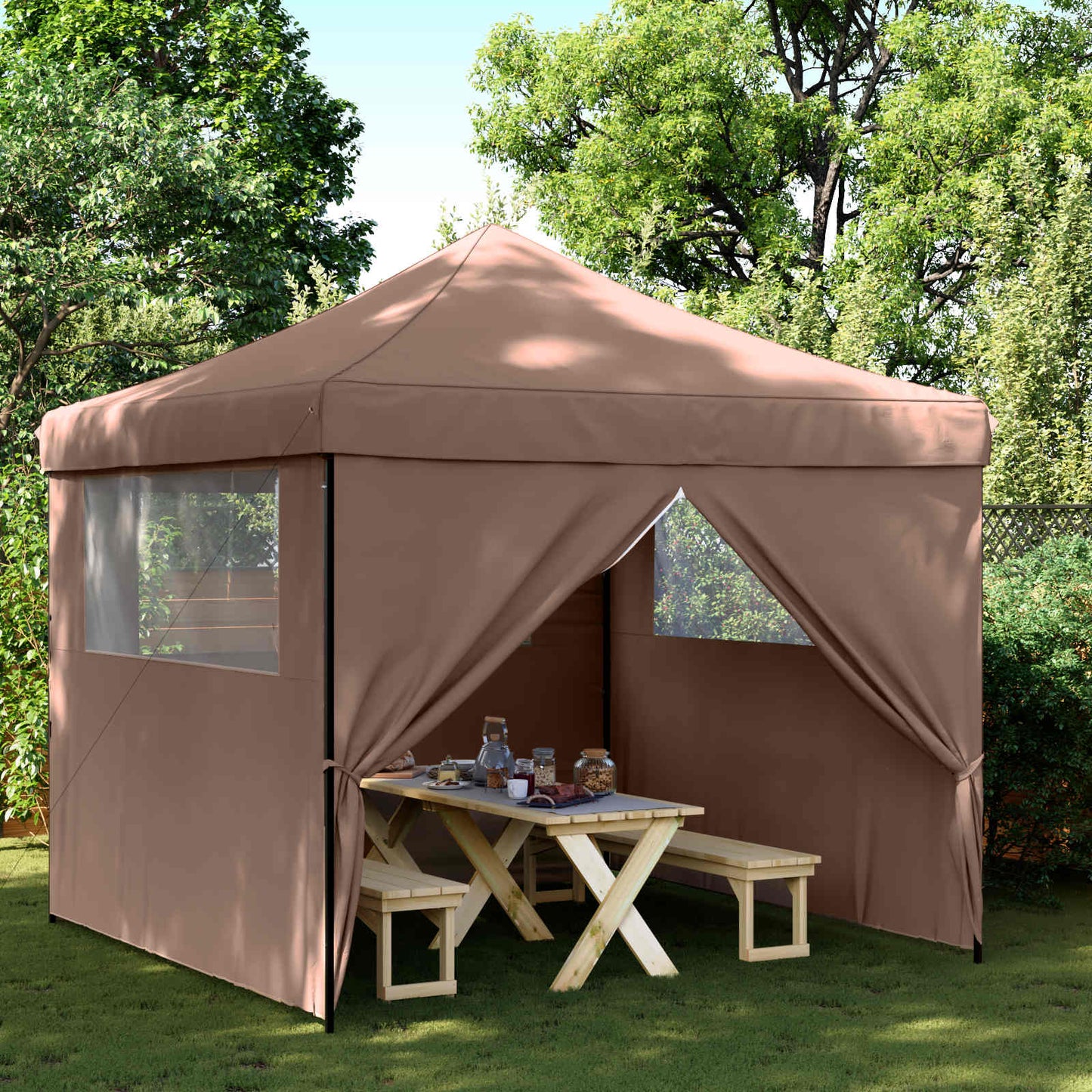 Profi-Partyzelt Faltbar 3 X 3 M Stahl