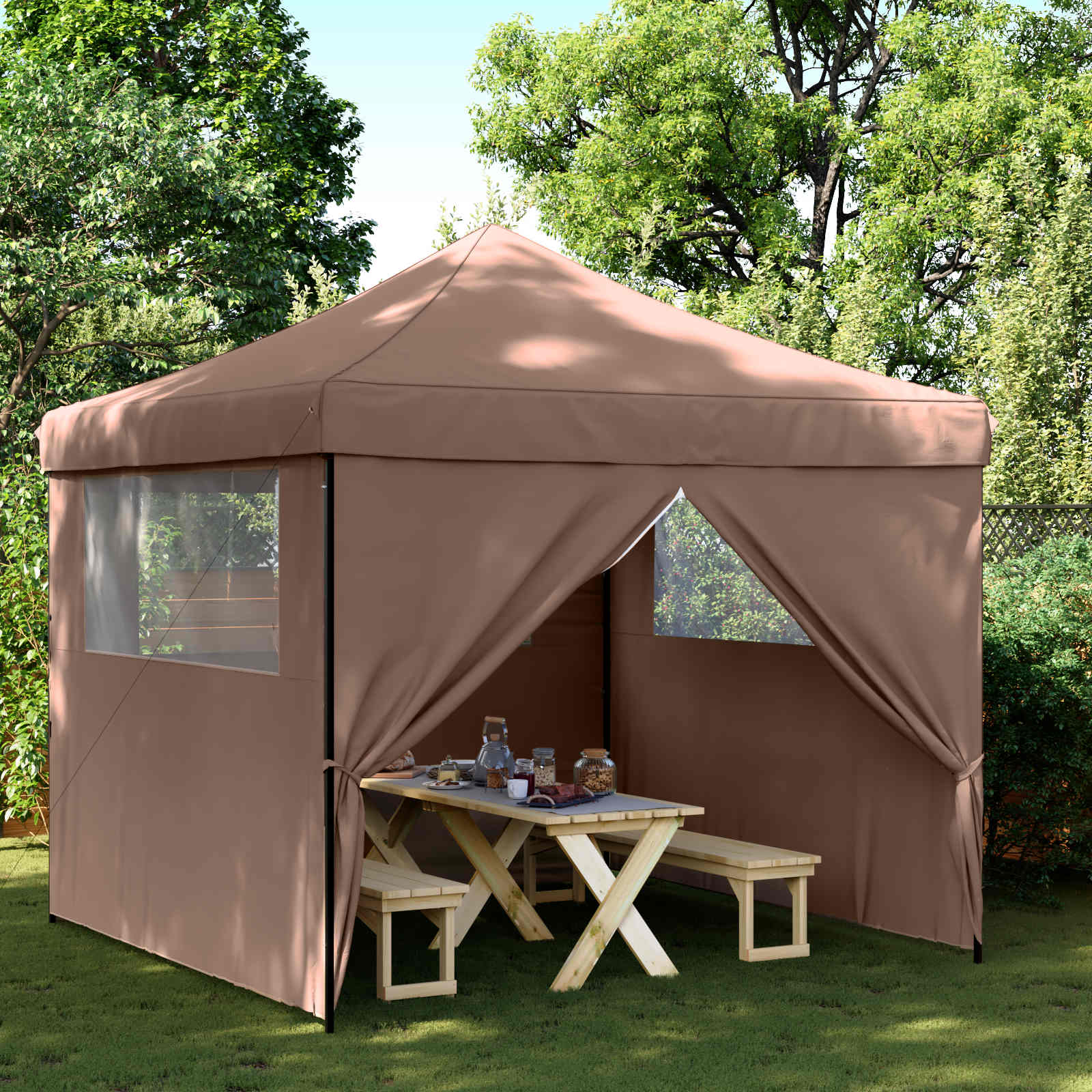 Profi-Partyzelt Faltbar 3 X 3 M Stahl