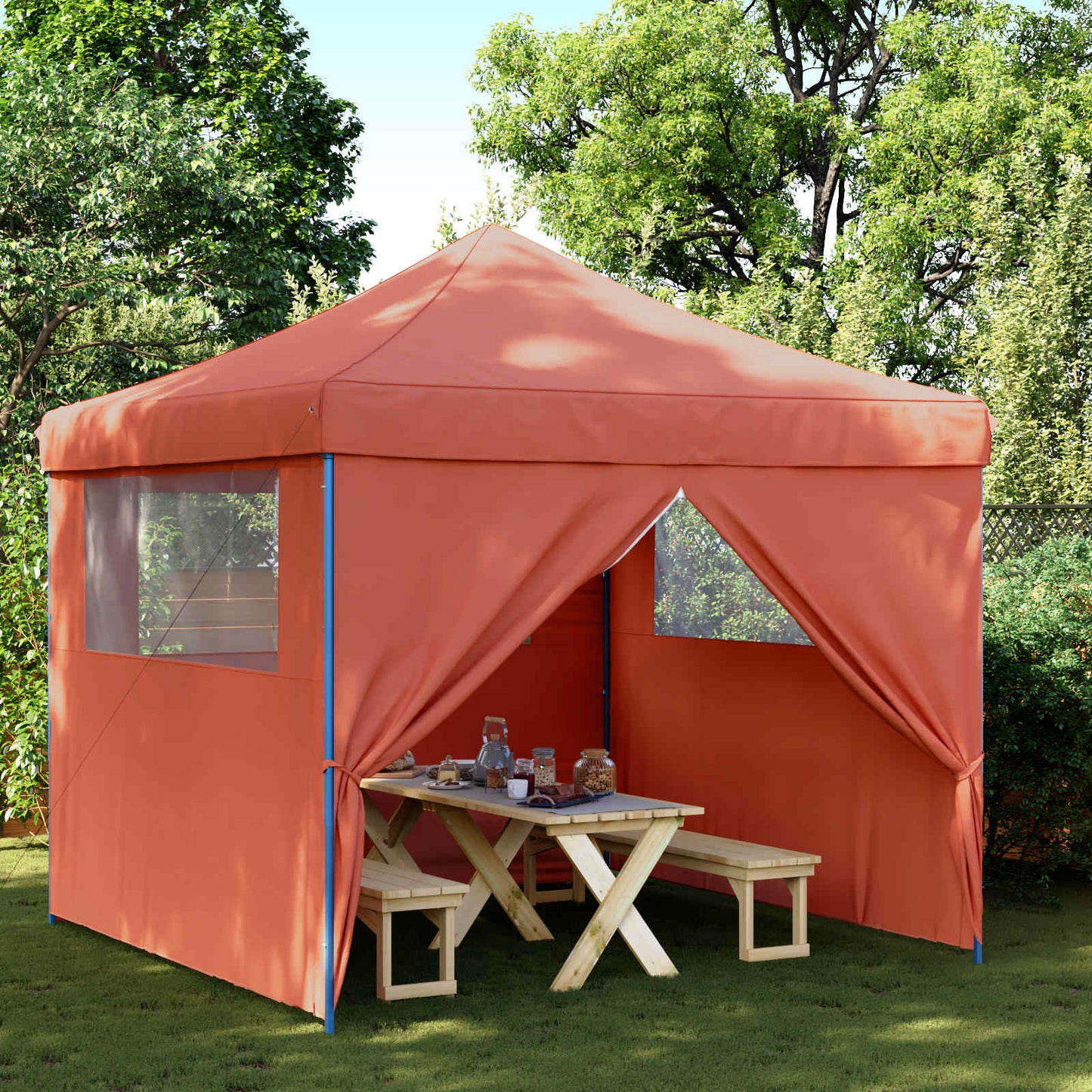 Profi-Partyzelt Faltbar 3 X 3 M Stahl