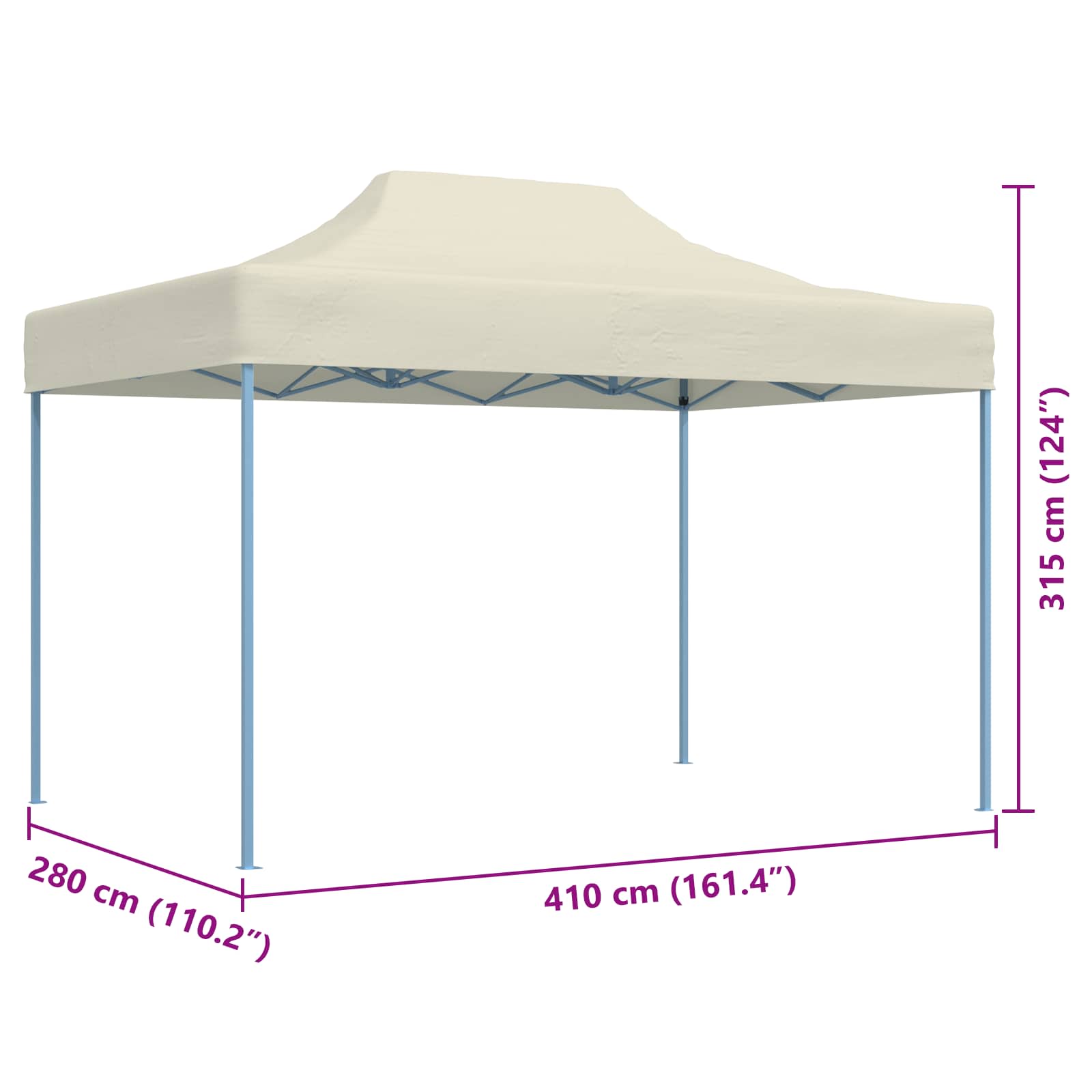 Party-Zelt 280 X 410 X 315 Cm Oxford-Stoff