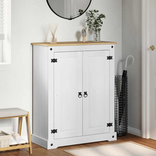 Schuhschrank 86 X 38,5 X 108 Cm Massives Kiefernholz