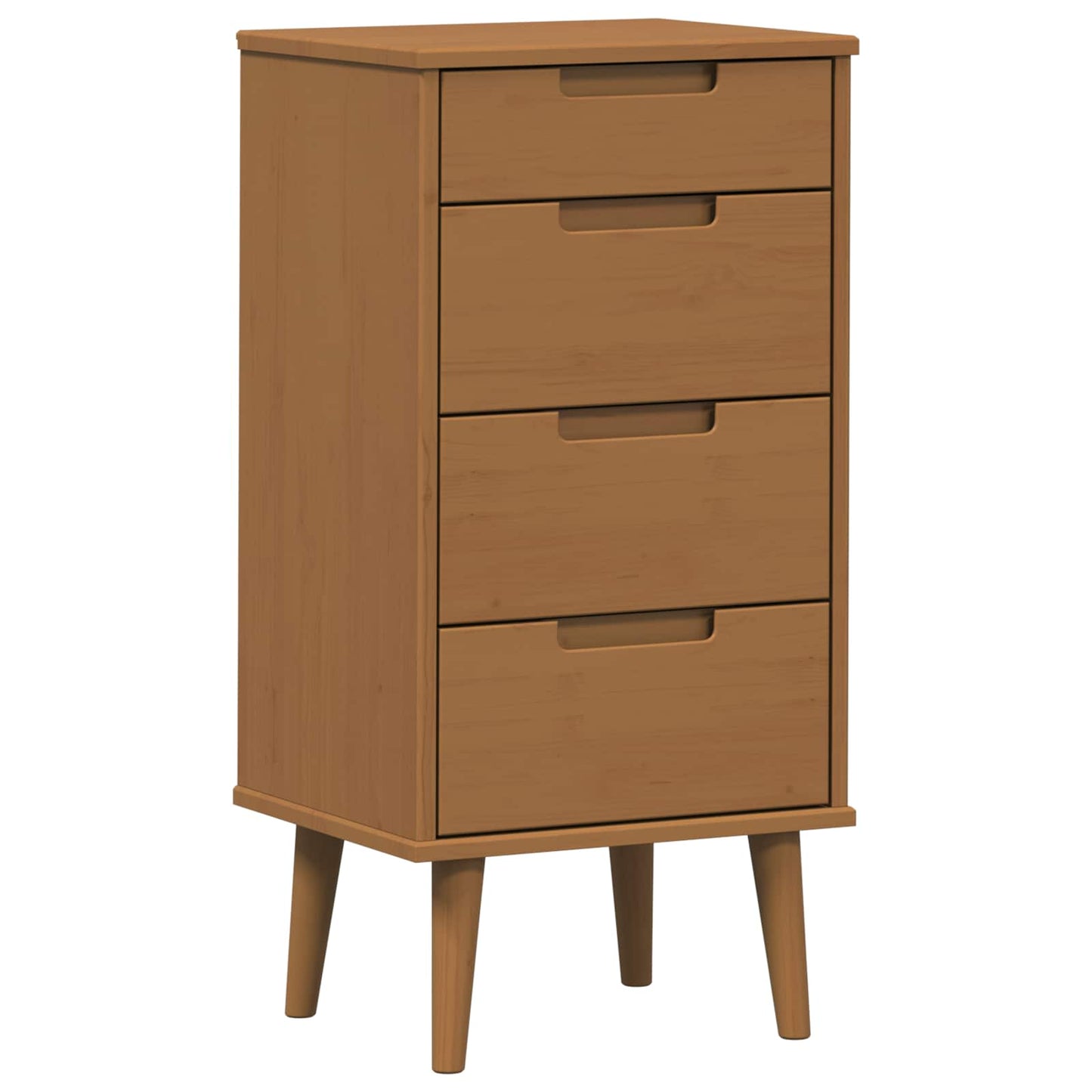 Kommode Molde 40 X 35 X 82 Cm Massives Kiefernholz