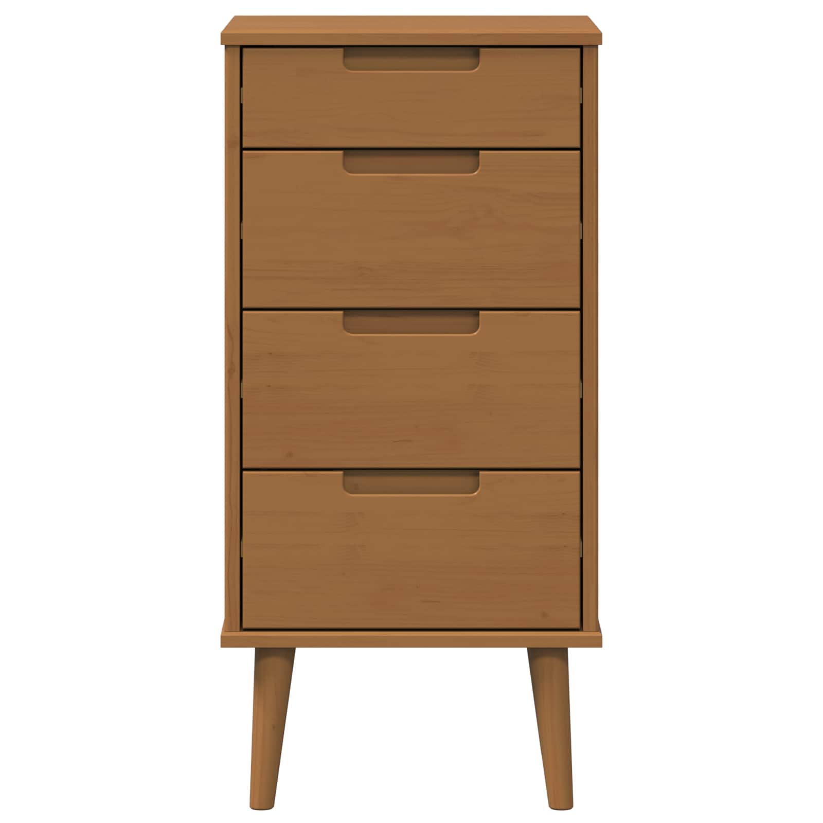 Kommode Molde 40 X 35 X 82 Cm Massives Kiefernholz