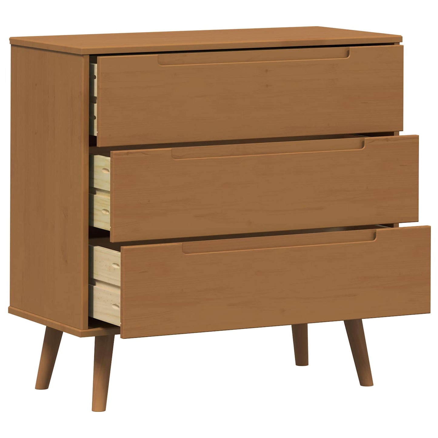 Kommode Molde 80 X 40 X 80 Cm Massives Kiefernholz