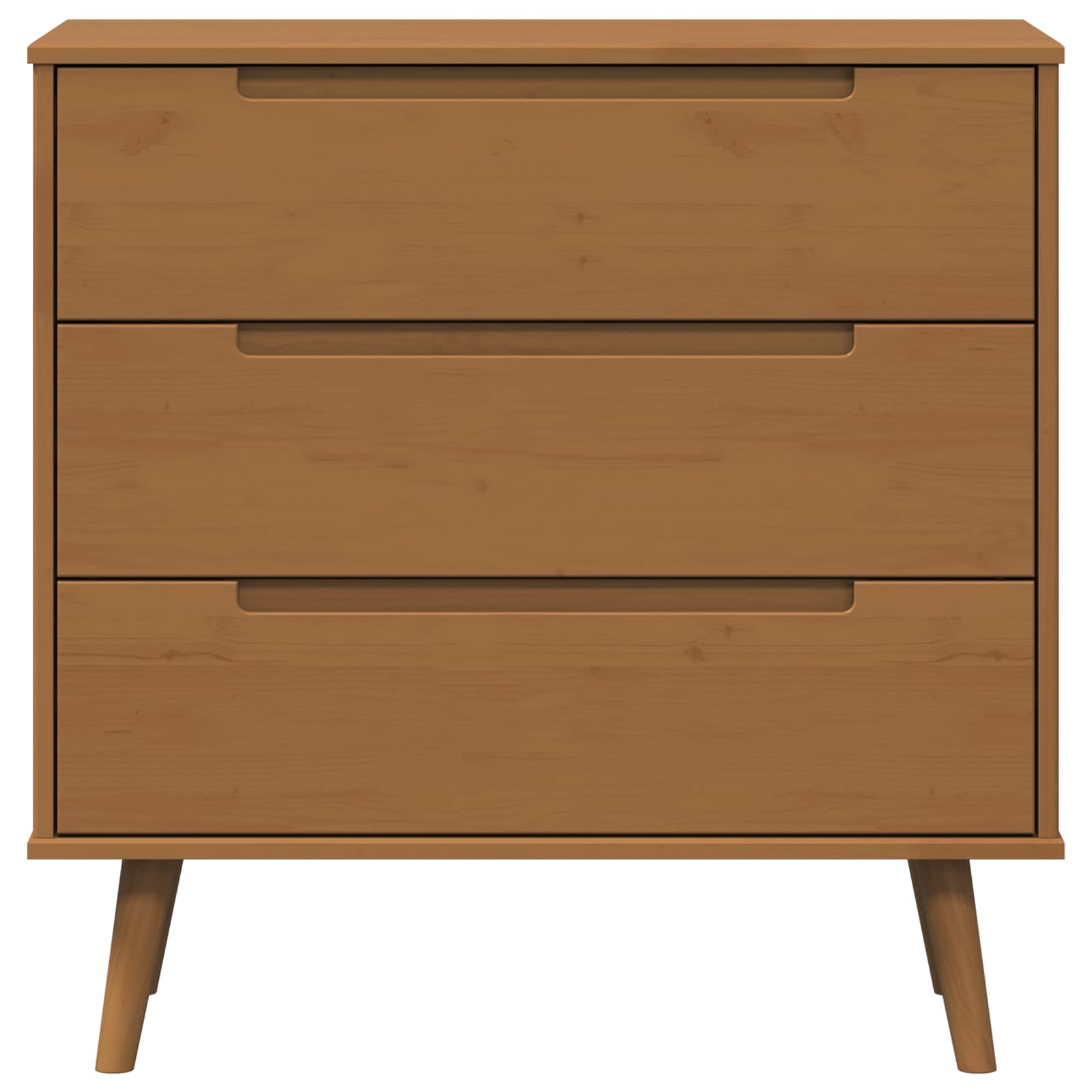 Kommode Molde 80 X 40 X 80 Cm Massives Kiefernholz