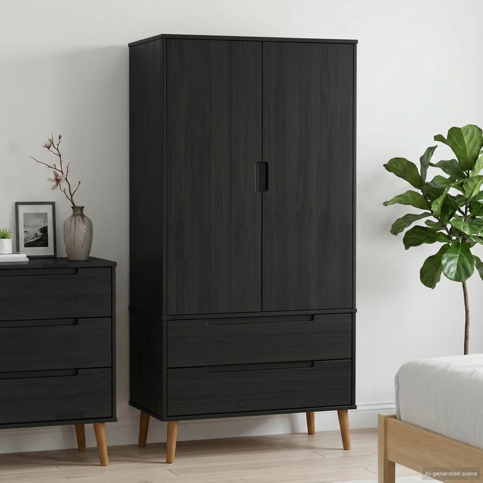 Kleiderschrank Molde 90 X 55 X 175 Cm