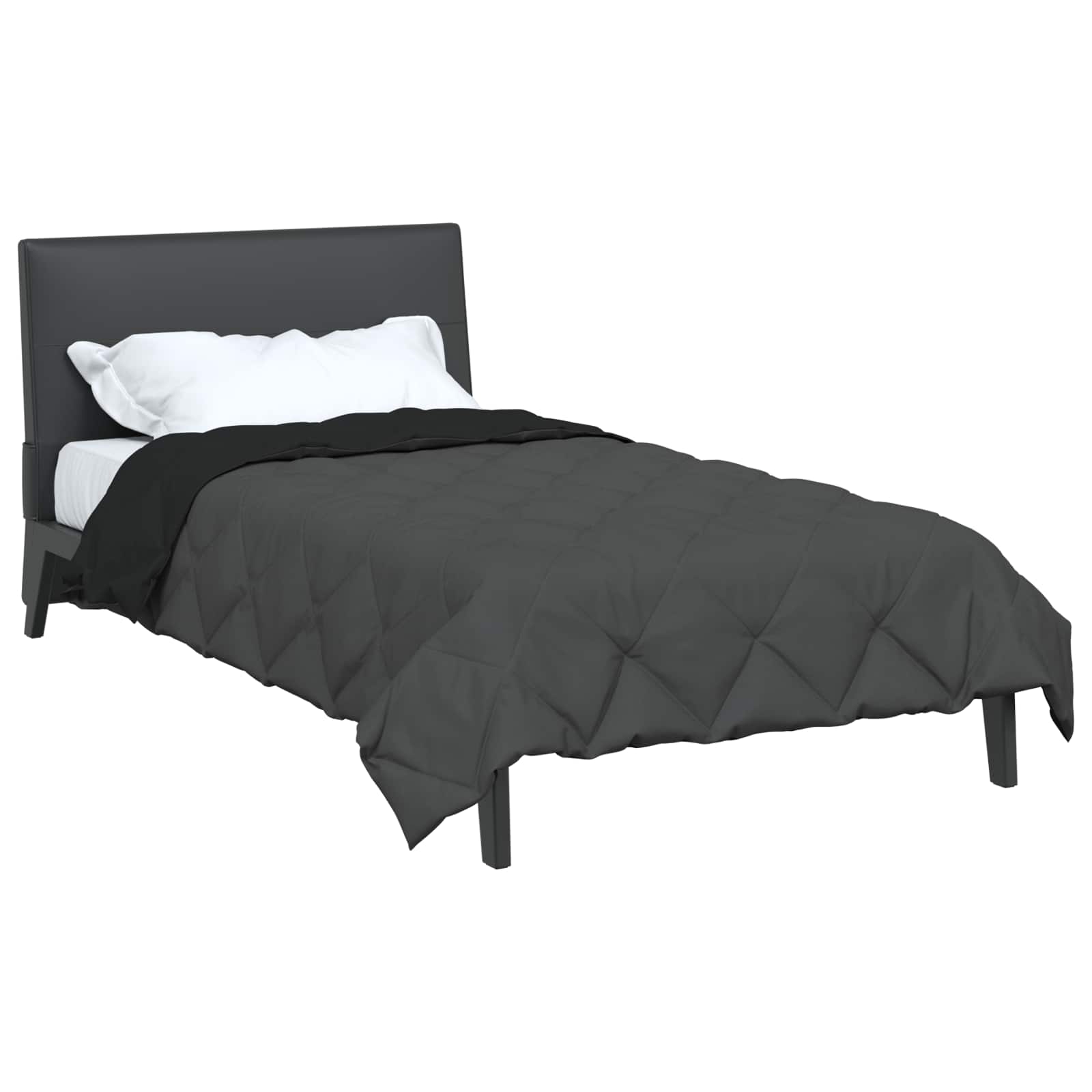 Sommerdecke 200 X 140 Cm Mikrofaser Schwarz Und Anthrazit