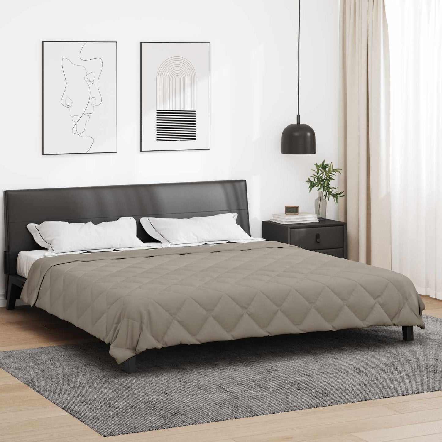 Sommerdecke 200 X 135 Cm Mikrofaser Hellgrau