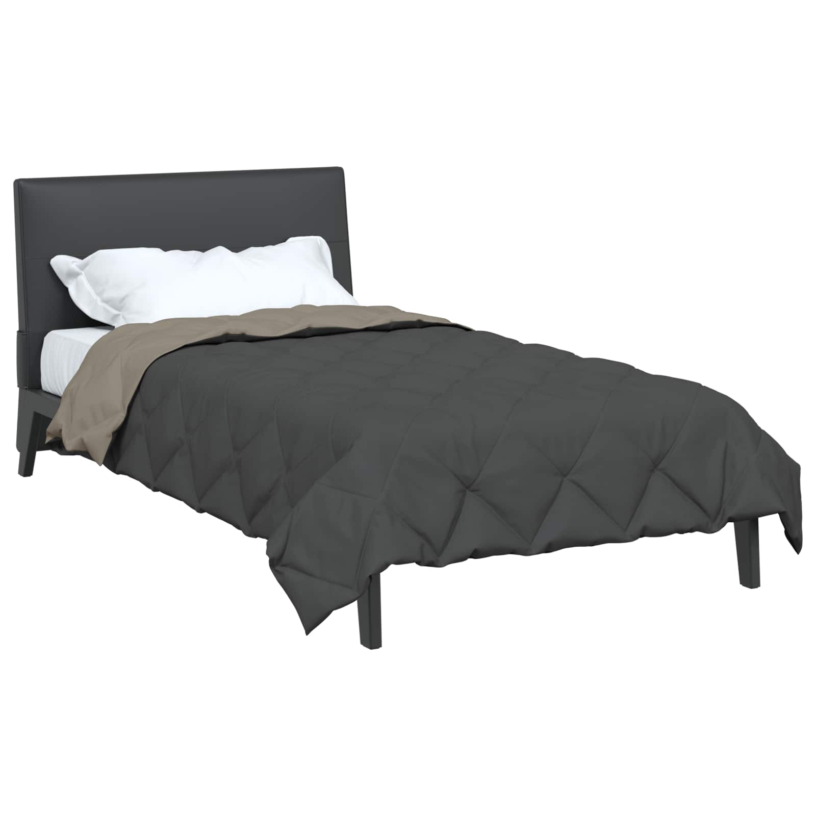 Sommerdecke 200 X 135 Cm Mikrofaser Hellgrau Und Anthrazit