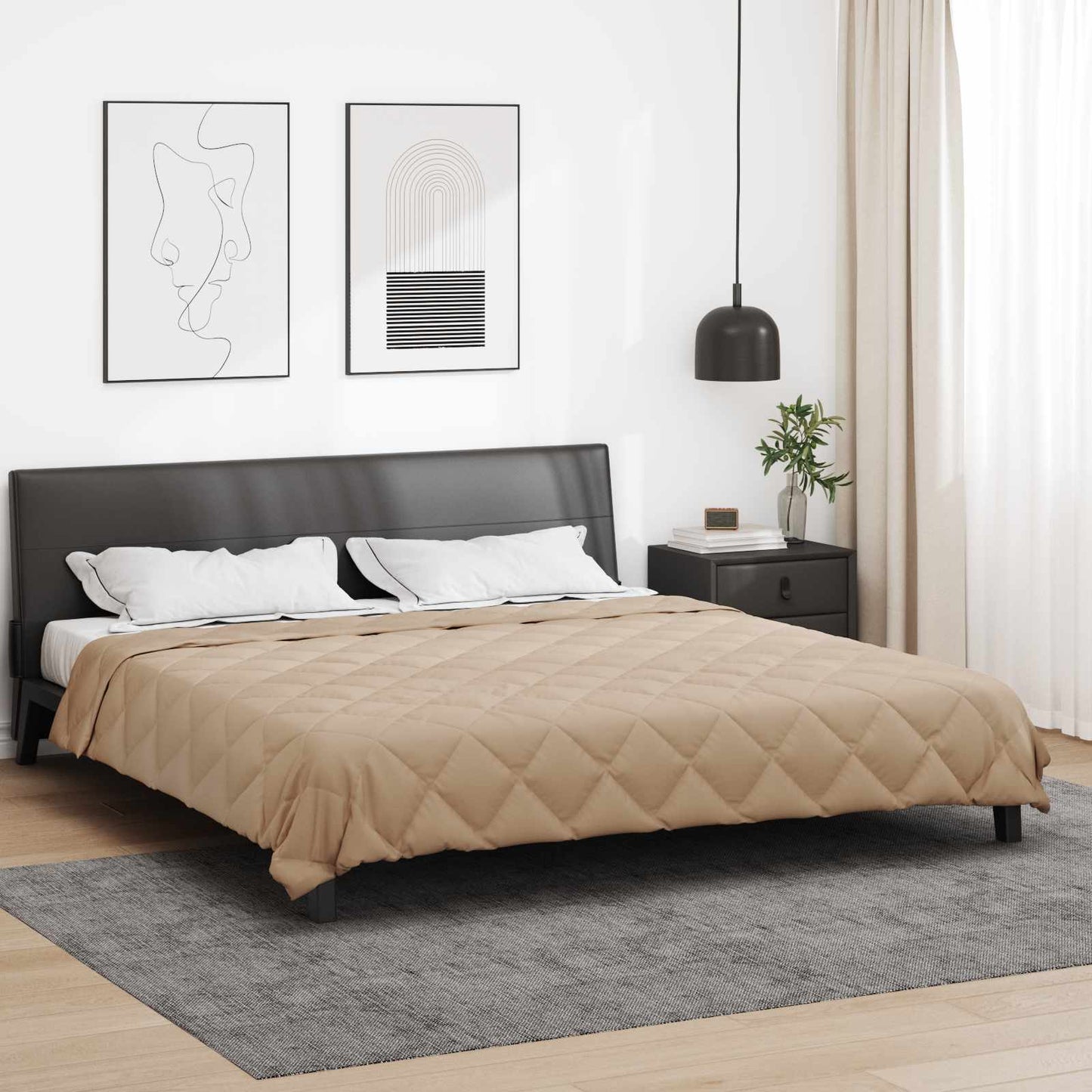 Ganzjahresbettdecke Mikrofaser Taupe