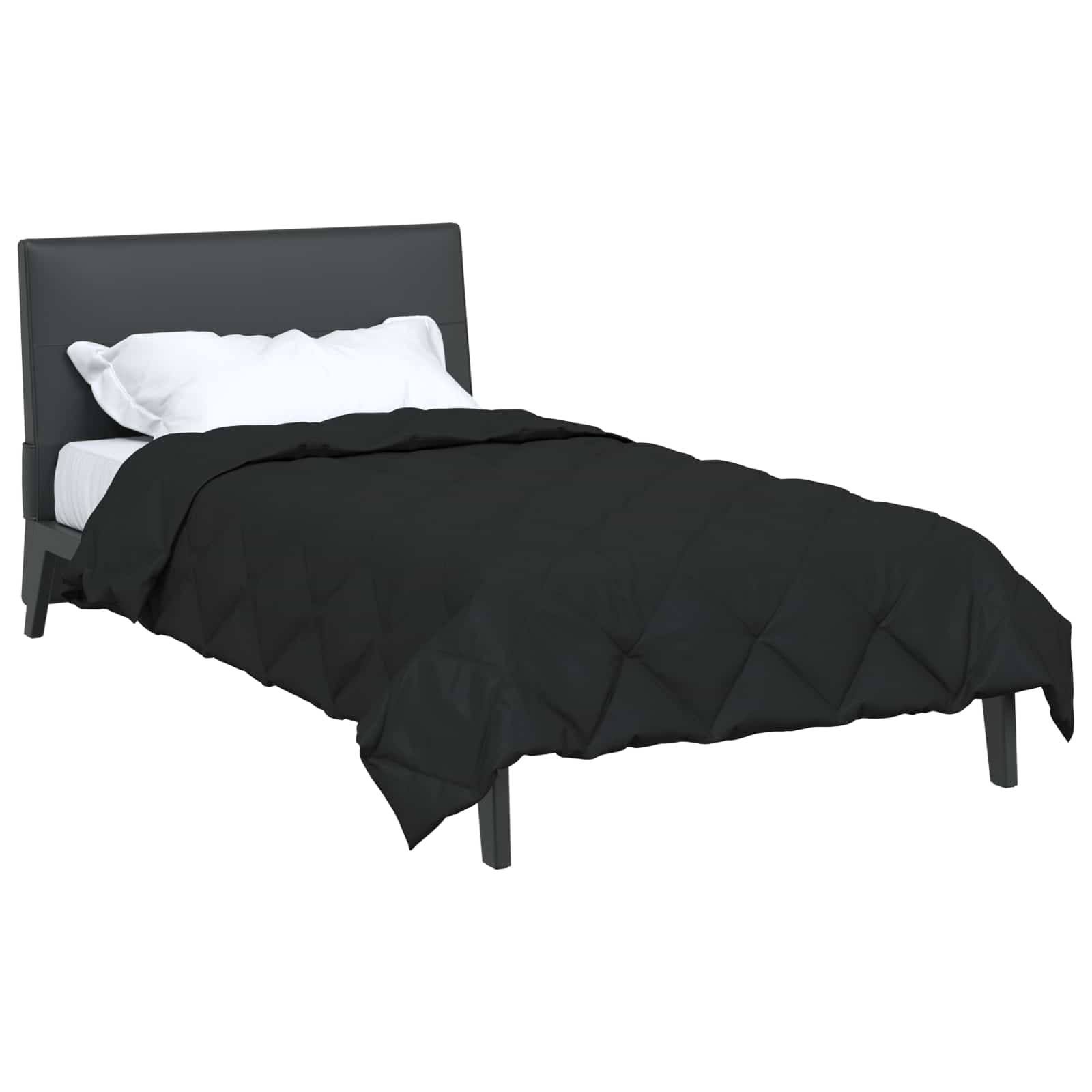 Ganzjahresbettdecke Mikrofaser Schwarz