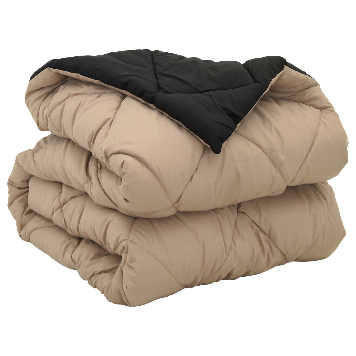 Ganzjahresbettdecke Mikrofaser Schwarz Und Taupe