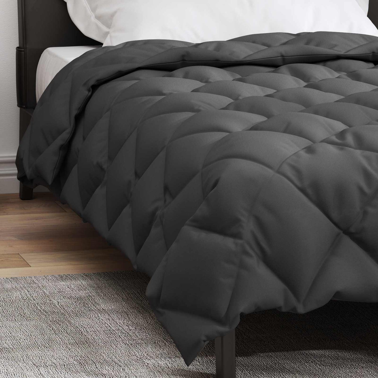 Winterbettdecke Mikrofaser Anthrazit