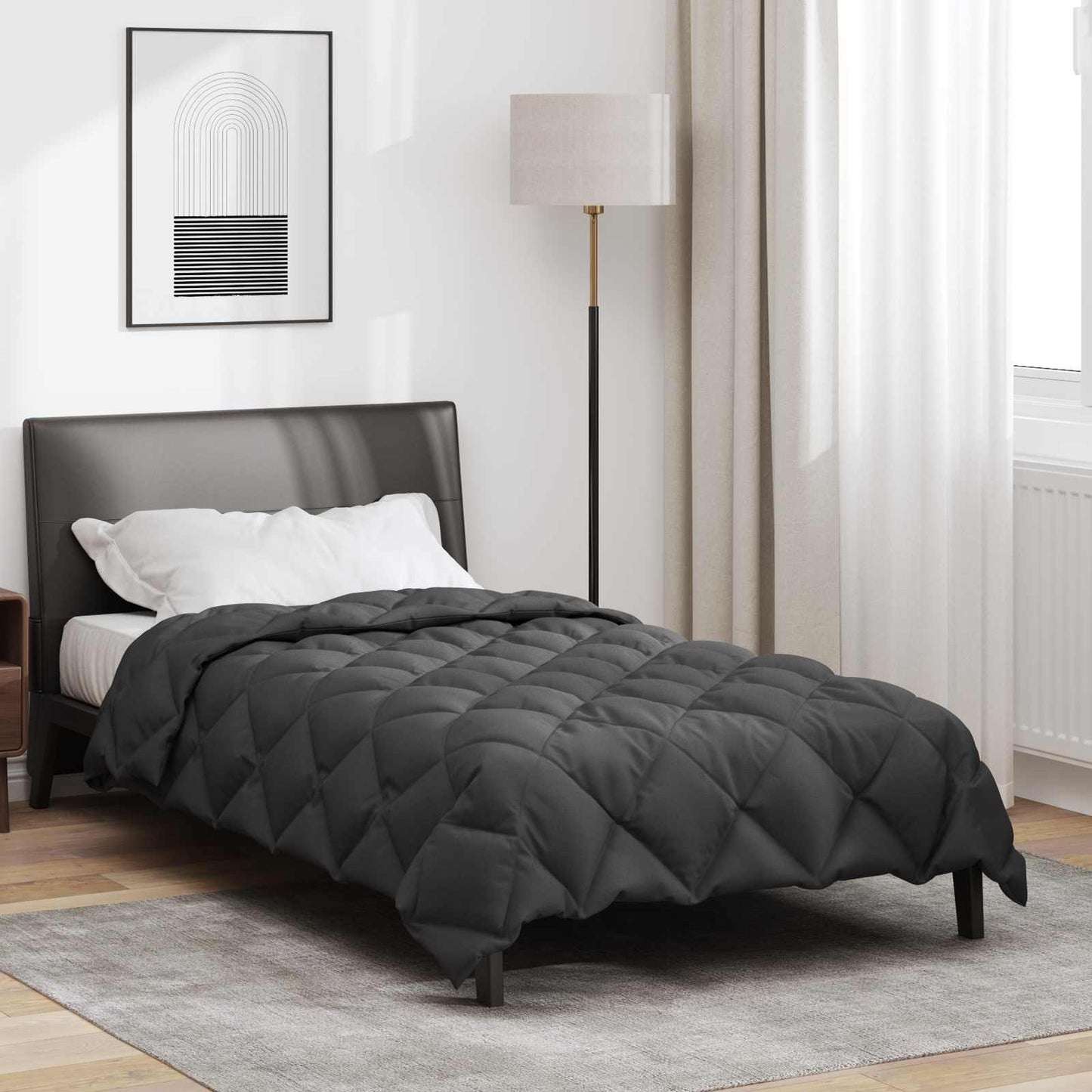 Winterbettdecke Mikrofaser Anthrazit