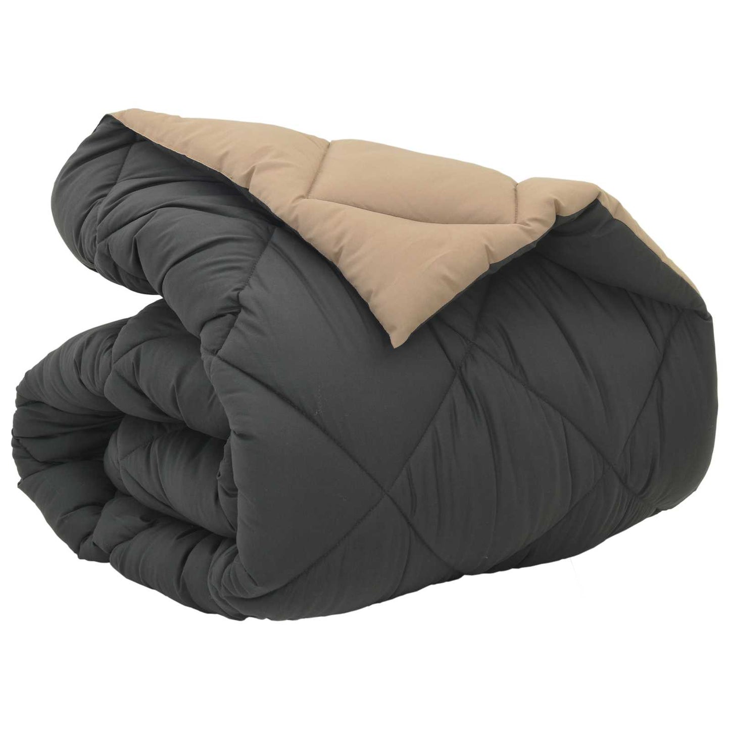 Winterbettdecke Mikrofaser Anthrazit Und Taupe