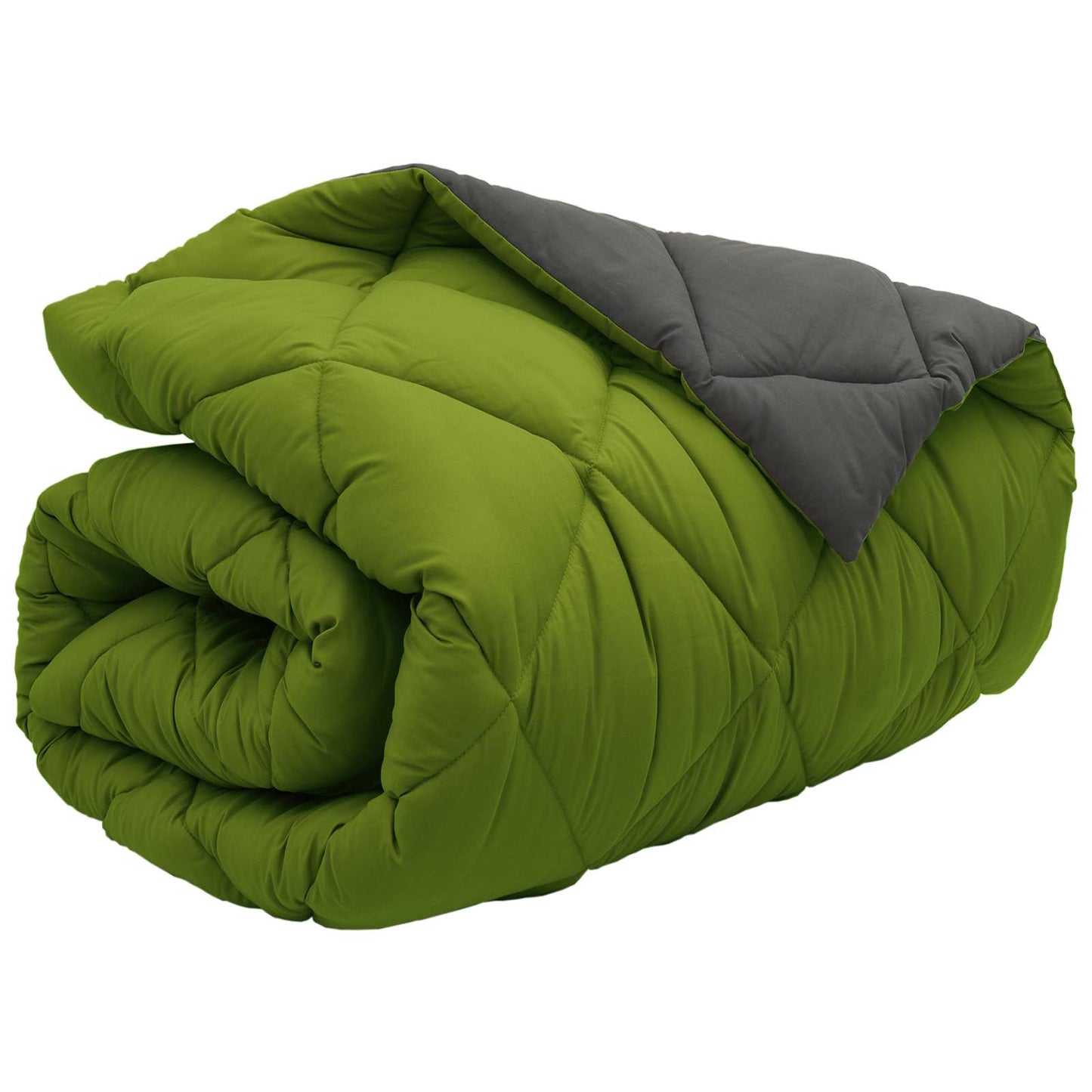 Winterbettdecke Mikrofaser Grün Und Anthrazit