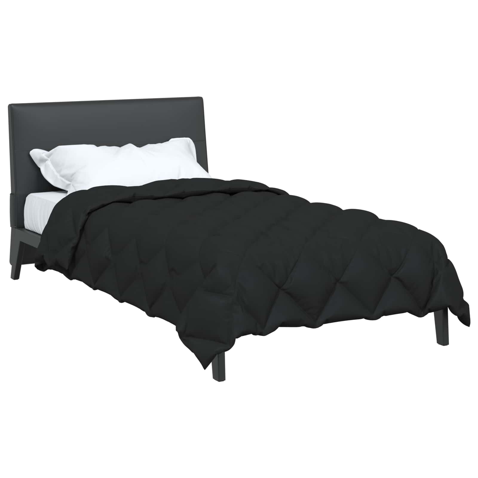 Winterbettdecke Mikrofaser Schwarz