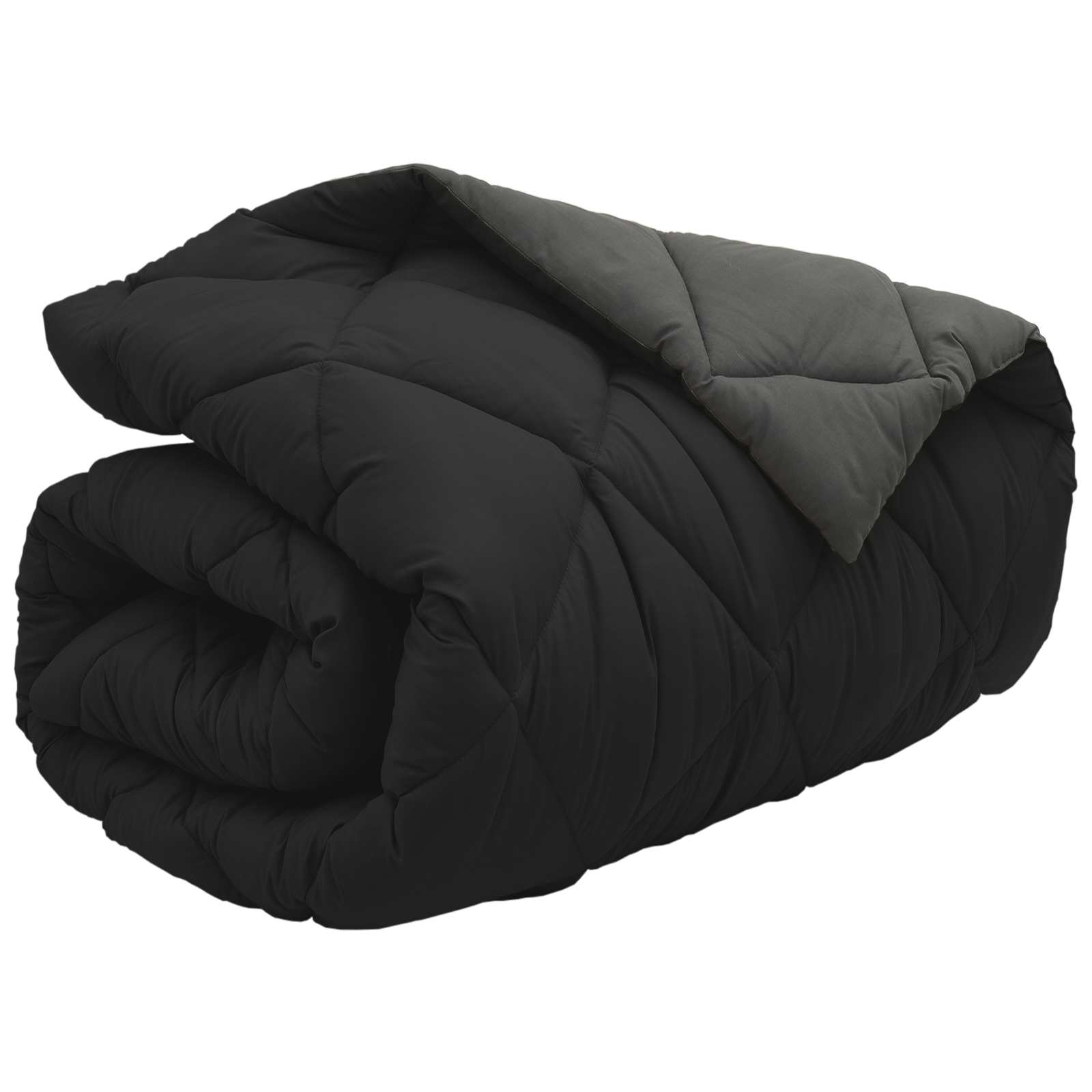 Winterbettdecke Mikrofaser Schwarz Und Anthrazit