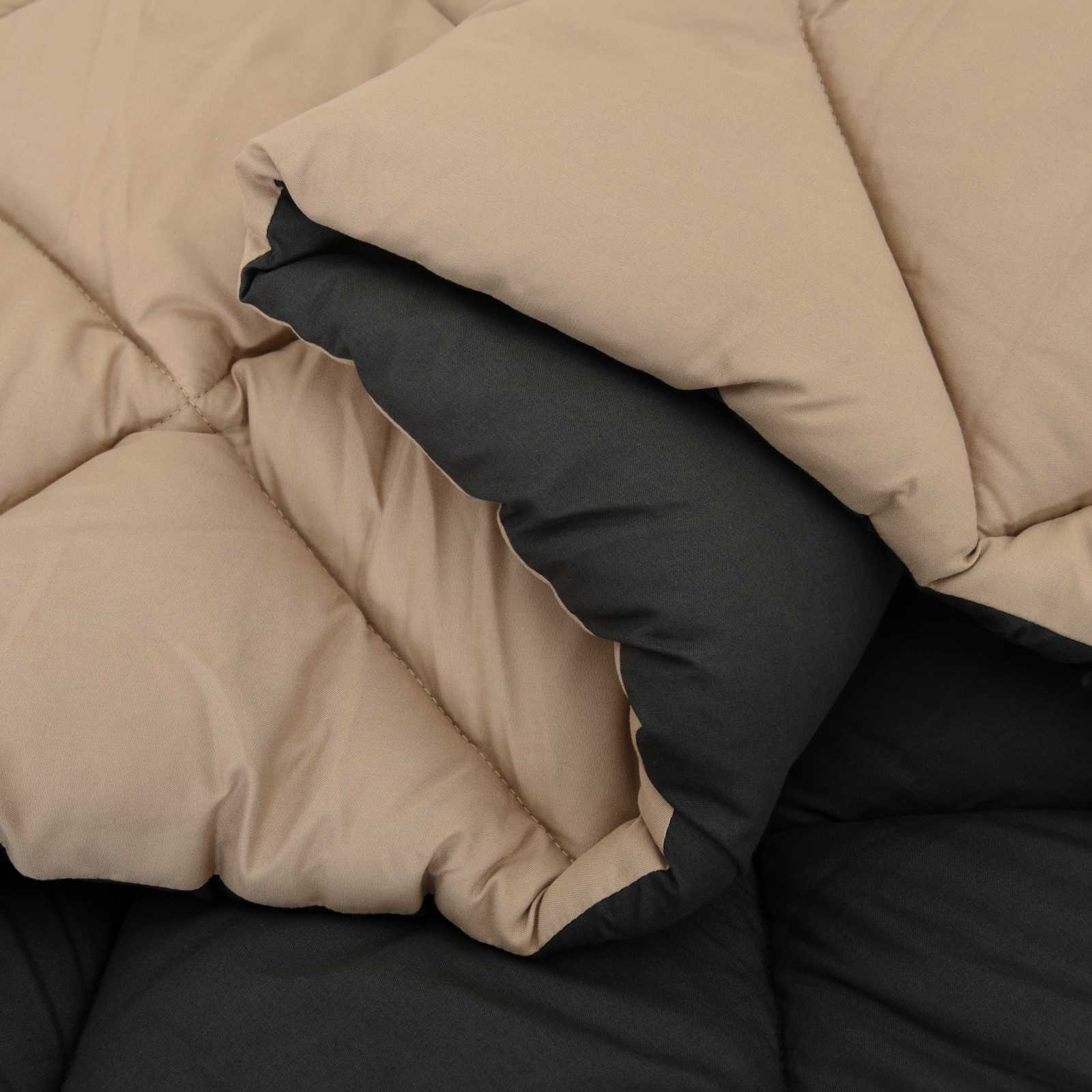 Winterbettdecke Mikrofaser Schwarz Und Taupe