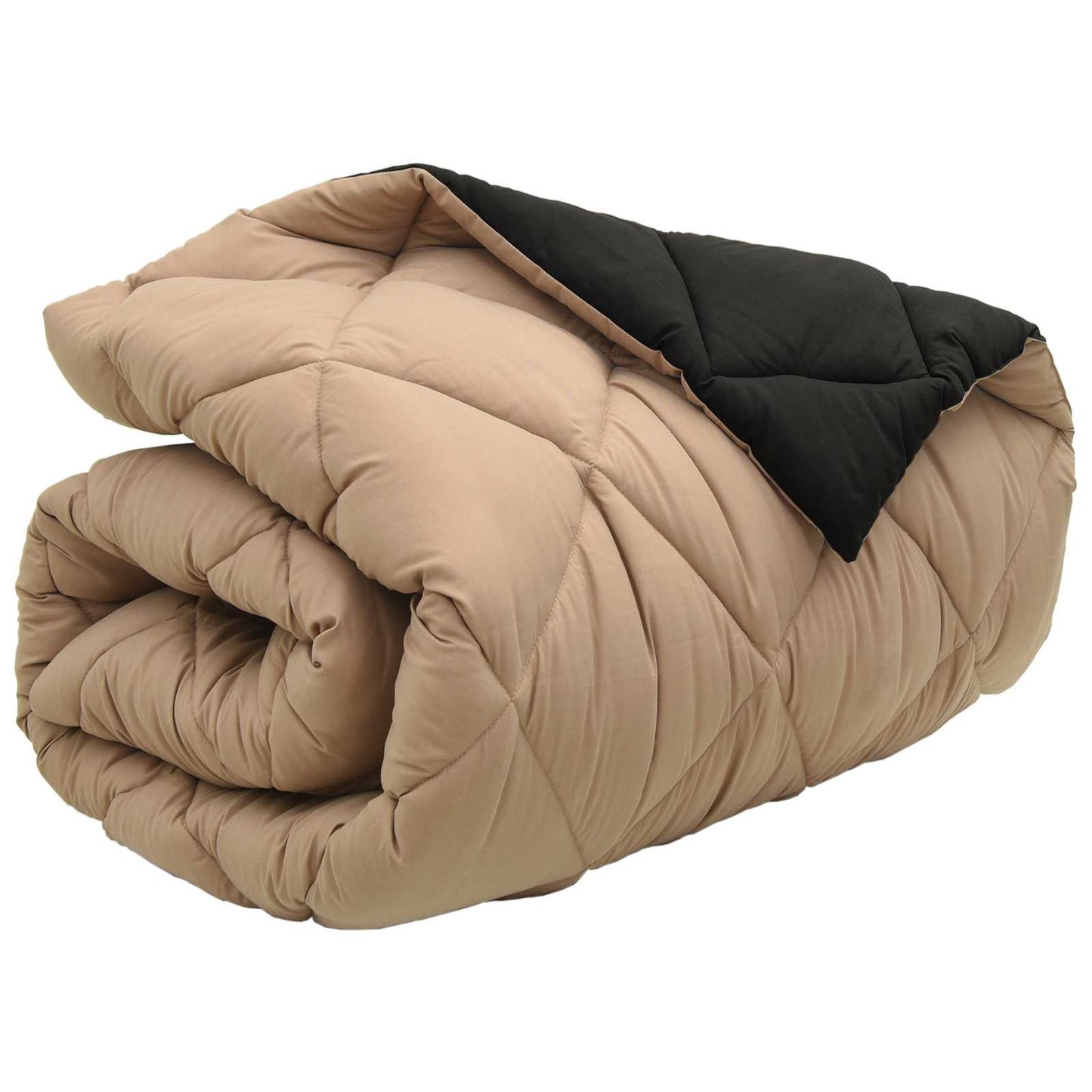 Winterbettdecke Mikrofaser Schwarz Und Taupe