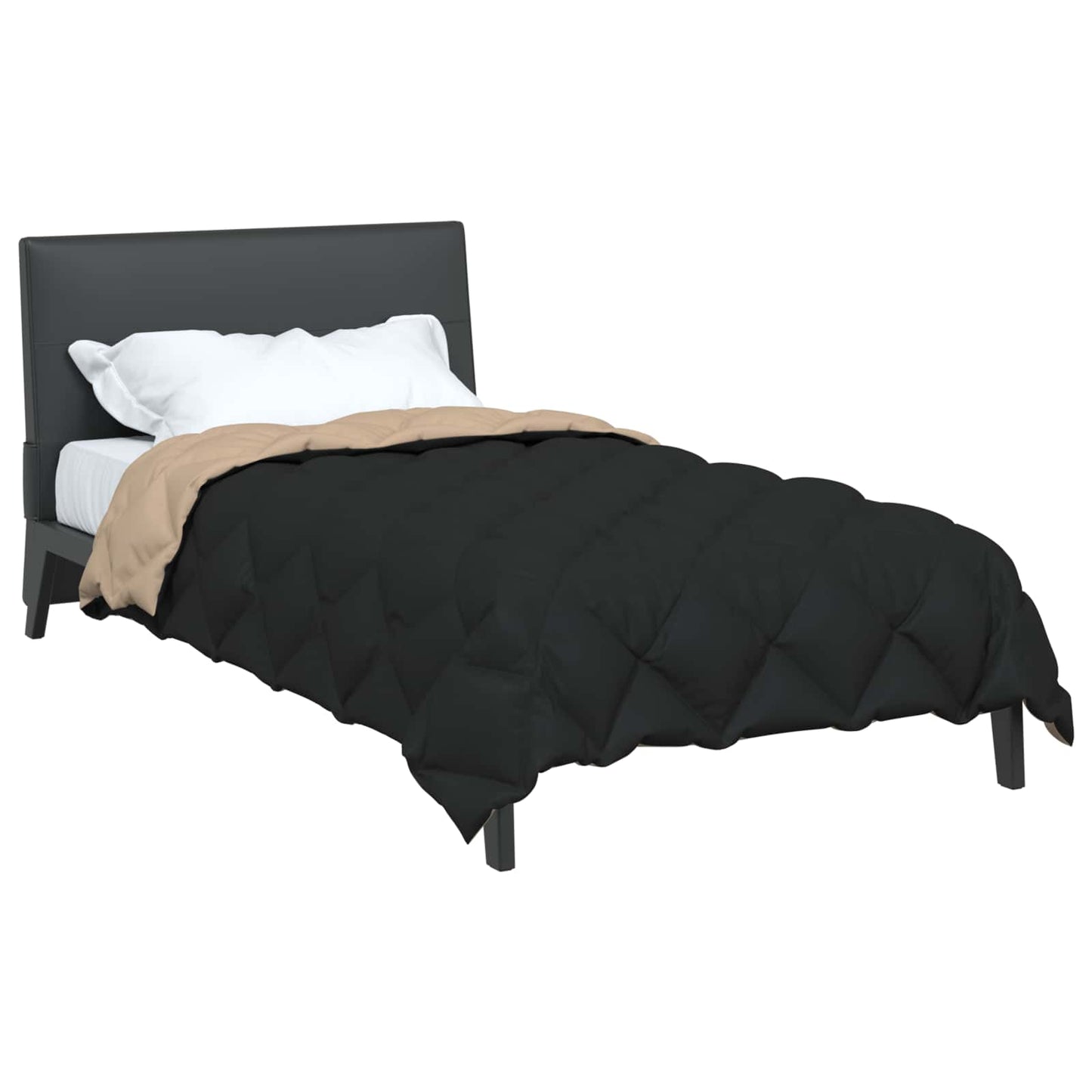 Winterbettdecke Mikrofaser Schwarz Und Taupe