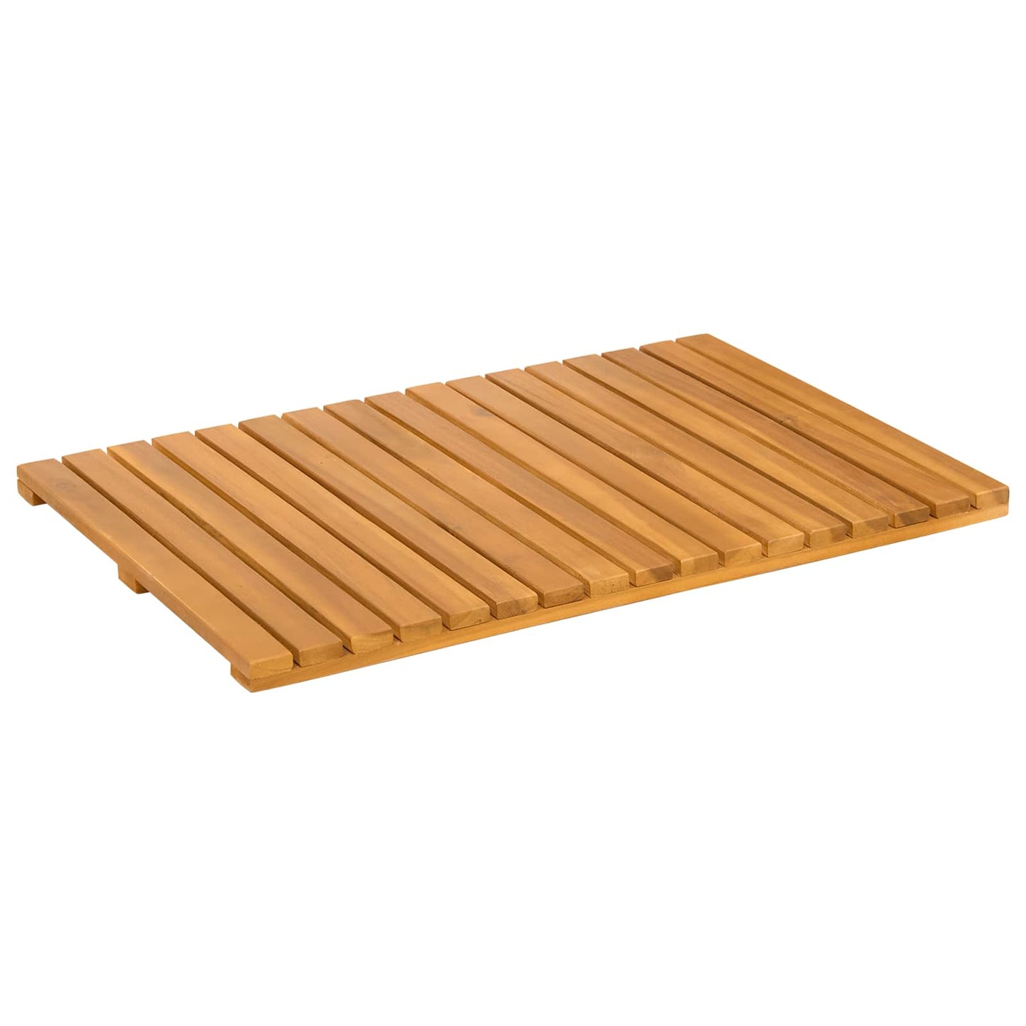 Badematte Uni Braun Massives Akazienholz