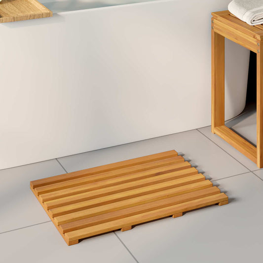 Badematte Uni Braun 56 X 37 X 2,5 Cm Massives Akazienholz
