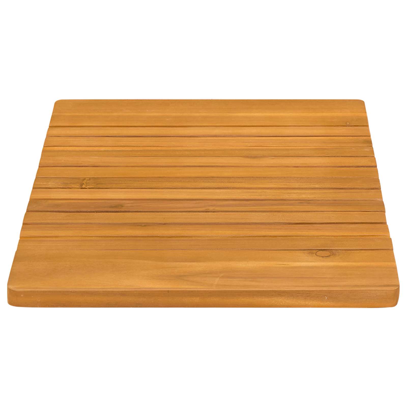 Badematte Uni Braun Massives Akazienholz