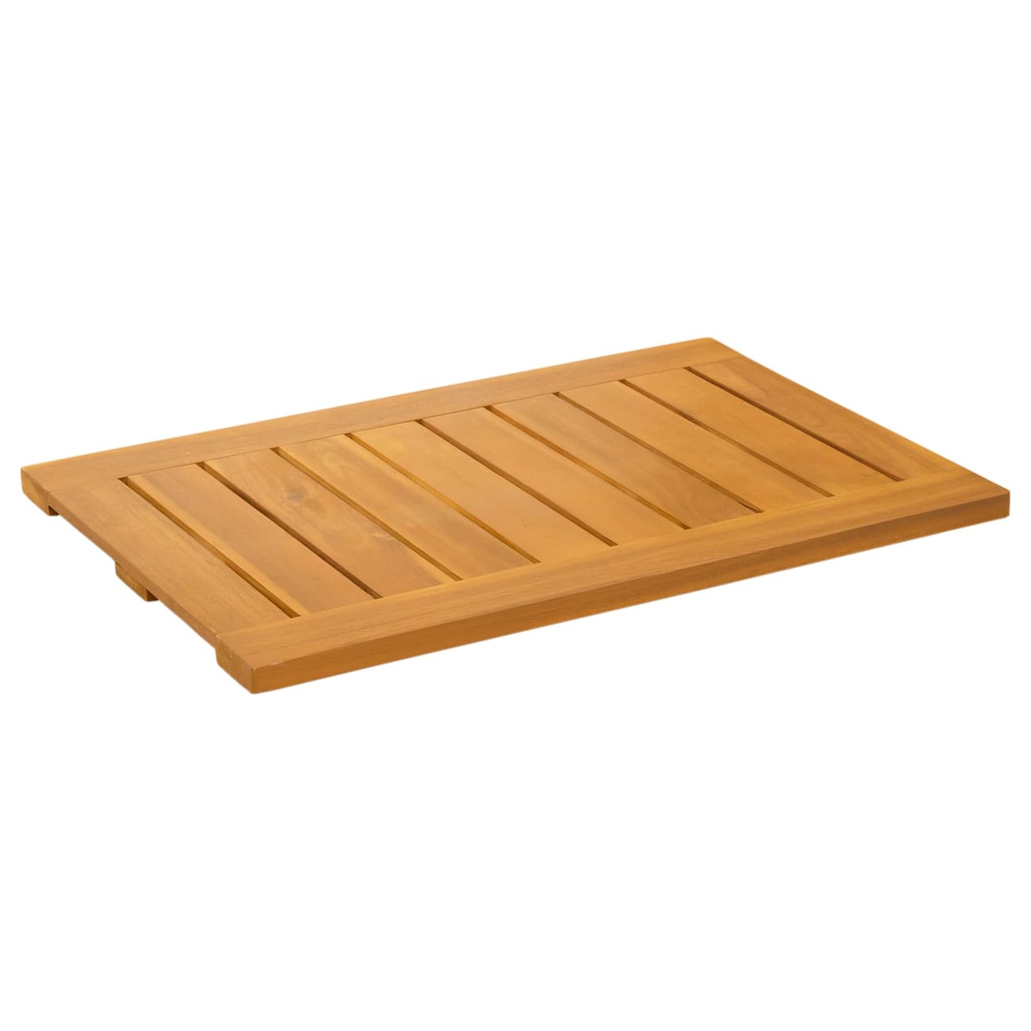 Badematte Uni Braun Massives Akazienholz