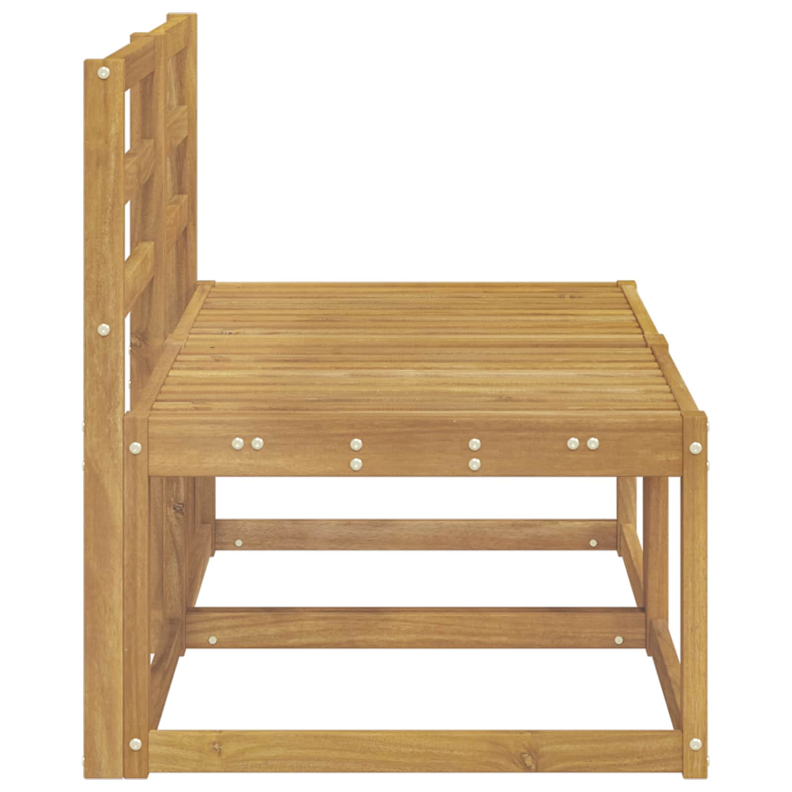 2 Stück Outdoor Mittelsofa Massivholz Akazie