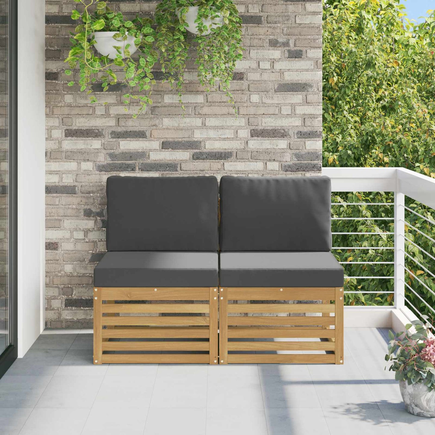 Outdoor Weiß 91 X 63 X 73 Cm Massivholz Akazie