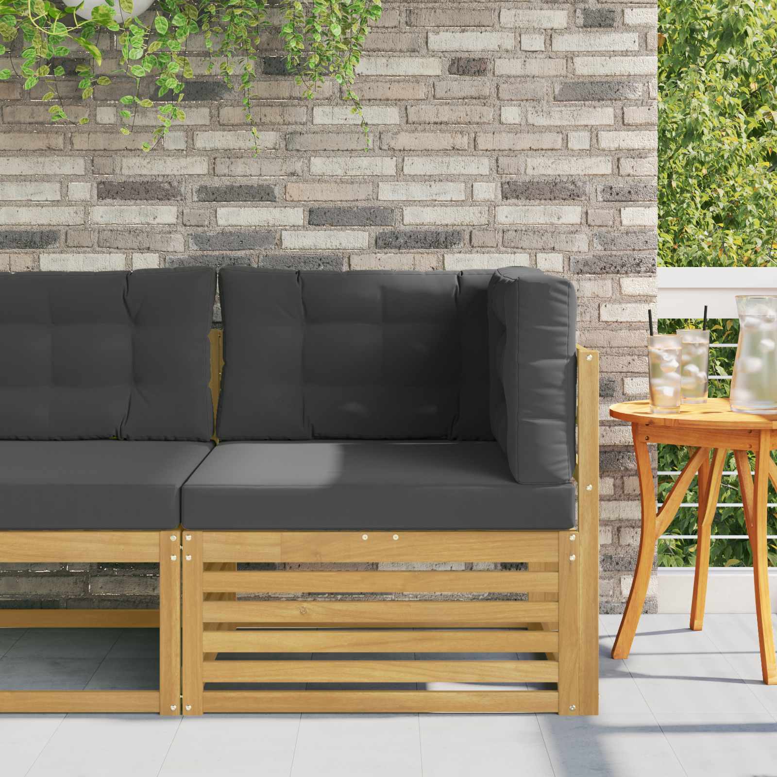 Outdoor Weiß 115 X 83 X 73 Cm Massivholz Akazie