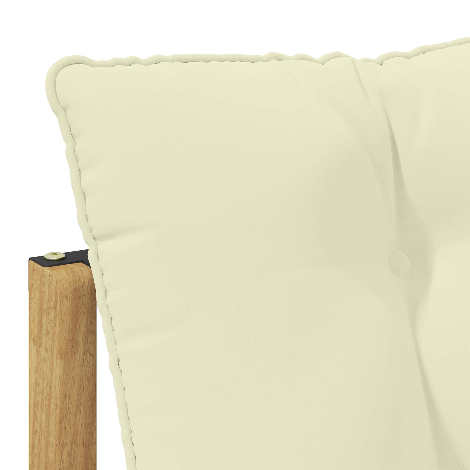 Outdoor Mittelsofa Mit Kissen Weiß 79 X 83 X 73 Cm Stahl