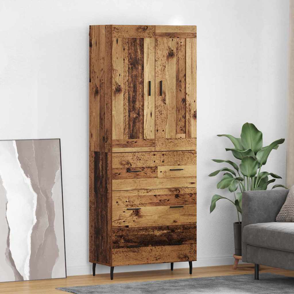 Highboard 2 Pcs 69,5 X 34 X 180 Cm Holzwerkstoff