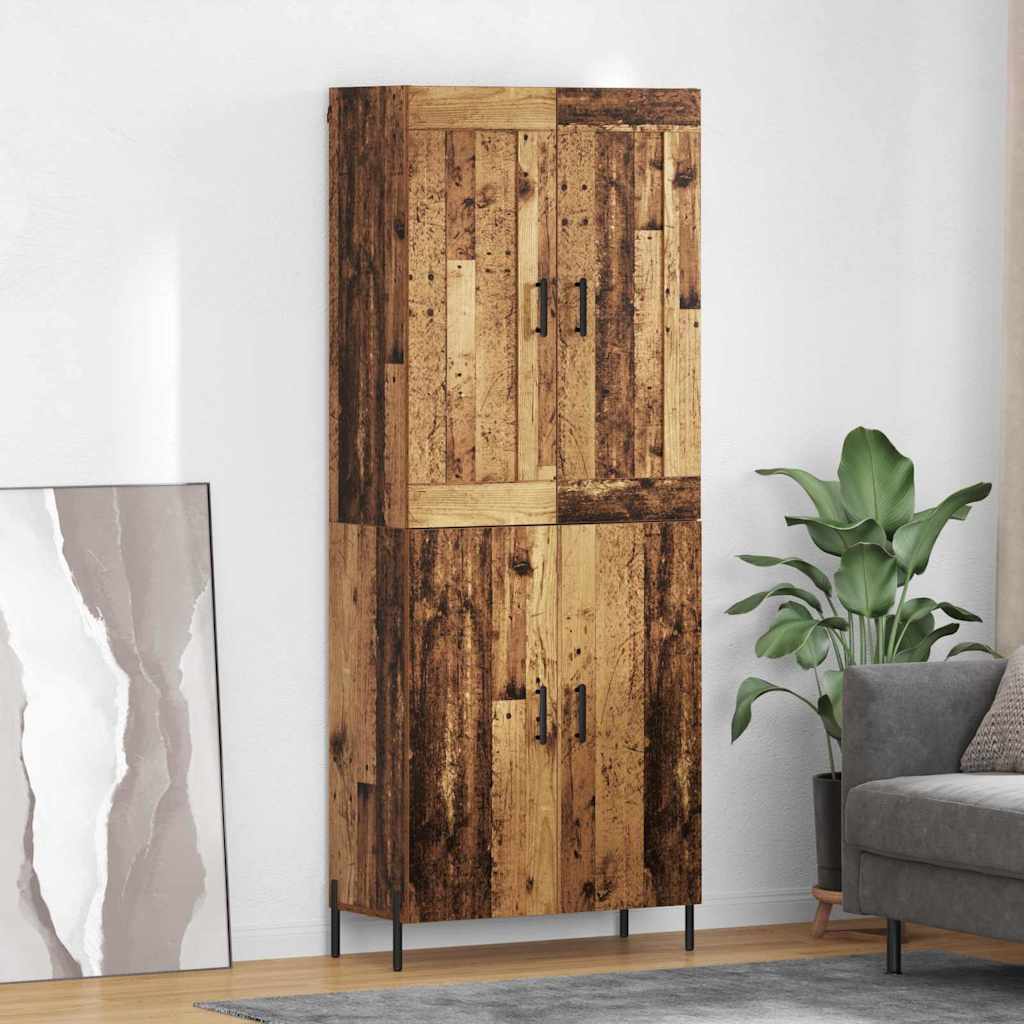 Highboard 69,5X34X180 Cm Holzwerkstoff