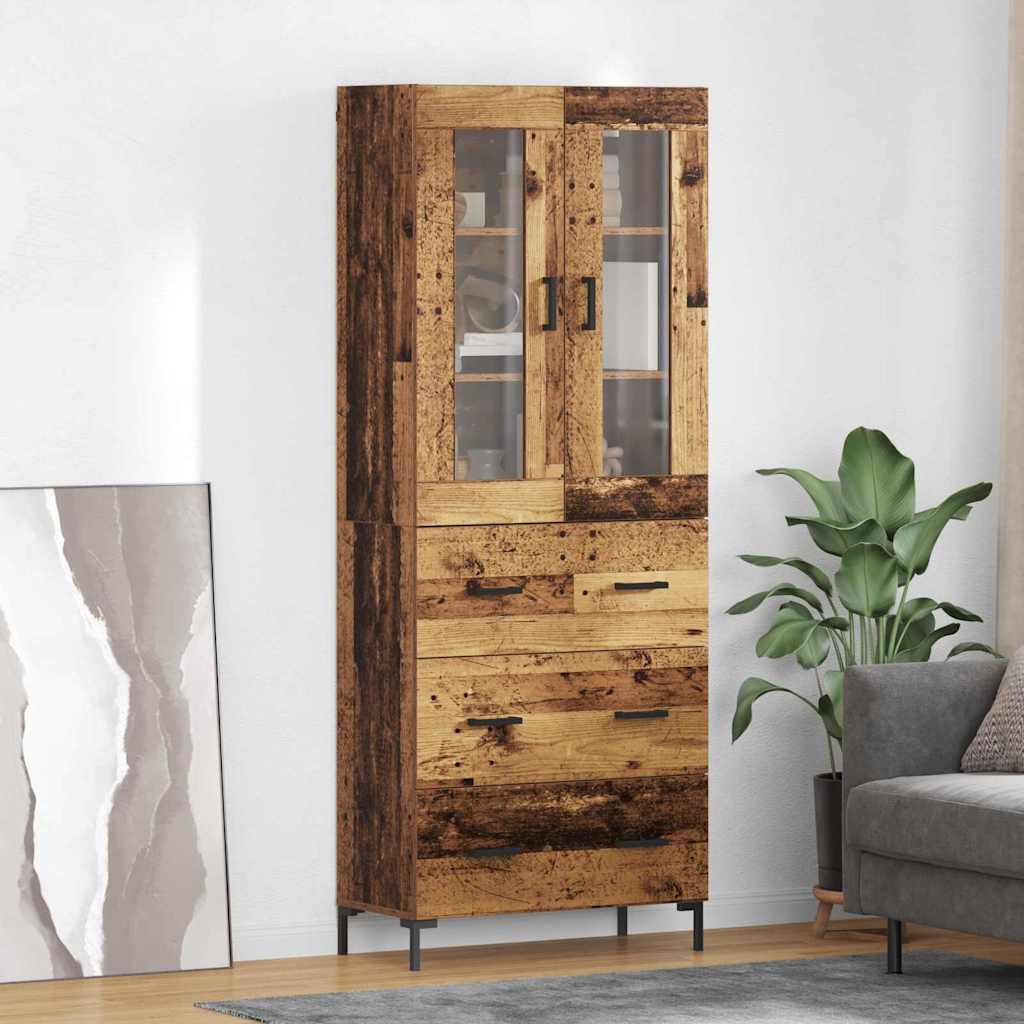 Highboard 69,5X34X180 Cm Holzwerkstoff