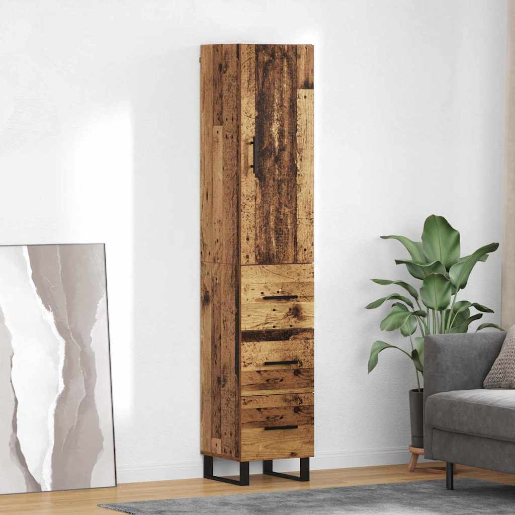 Highboard 34,5X34X180 Cm Holzwerkstoff