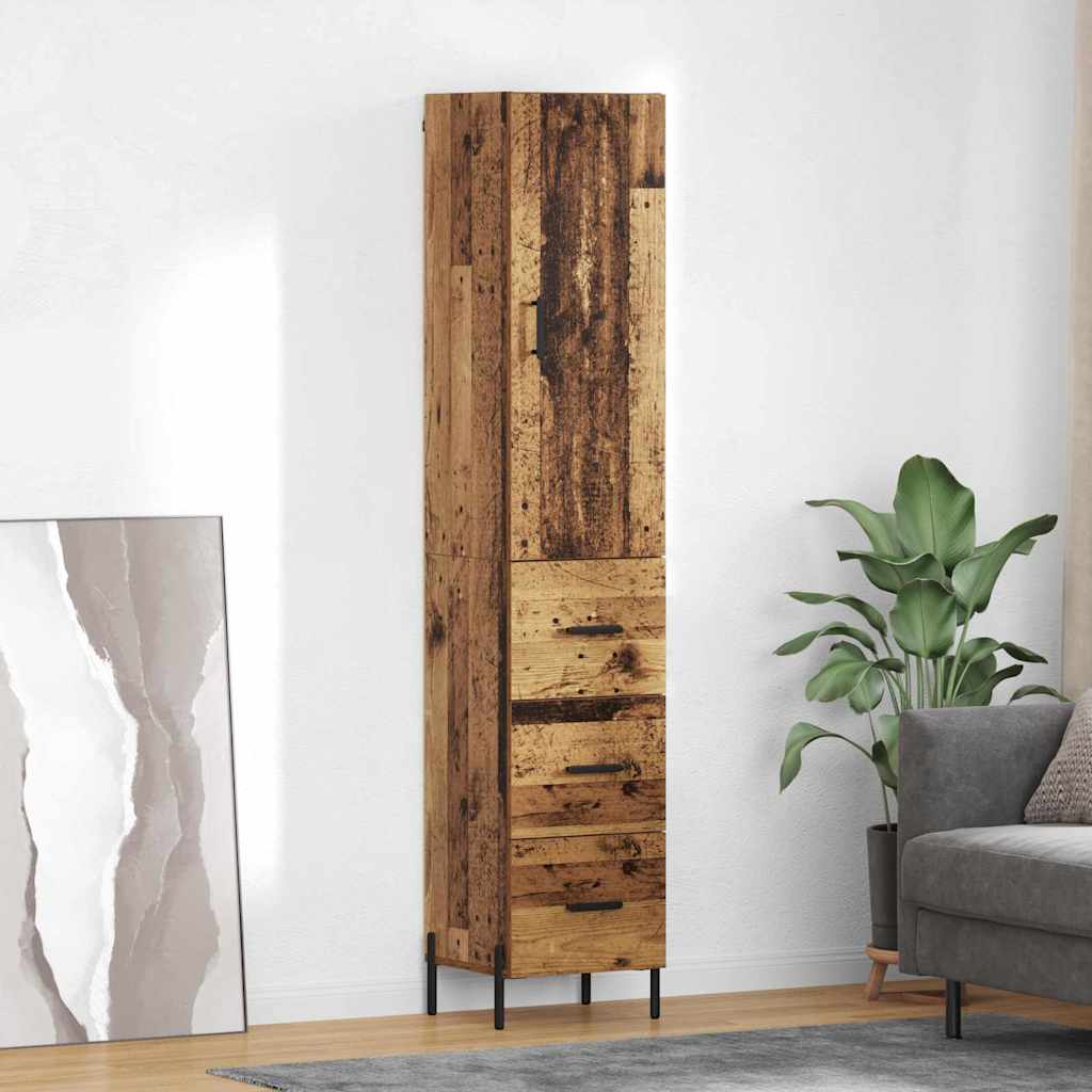 Highboard 34,5X34X180 Cm Holzwerkstoff