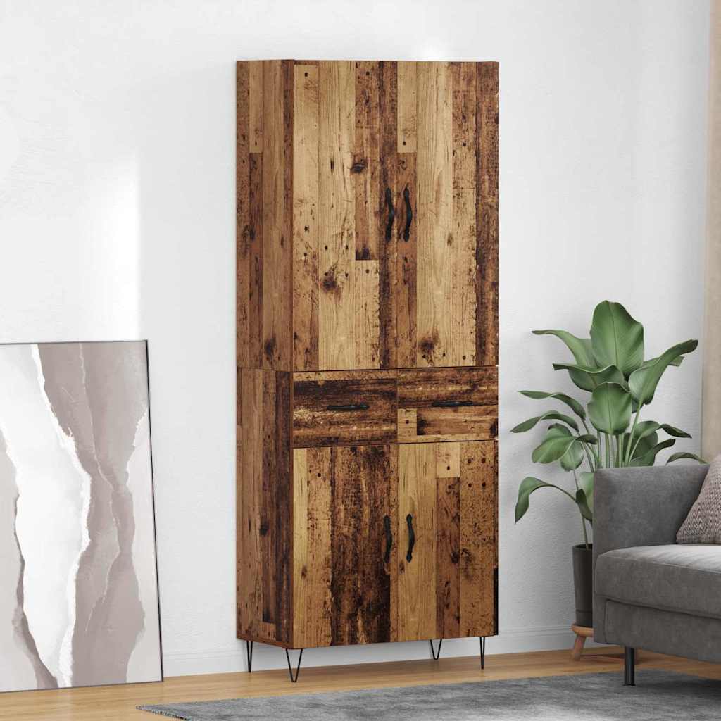 Highboard 69,5X34X180 Cm Holzwerkstoff