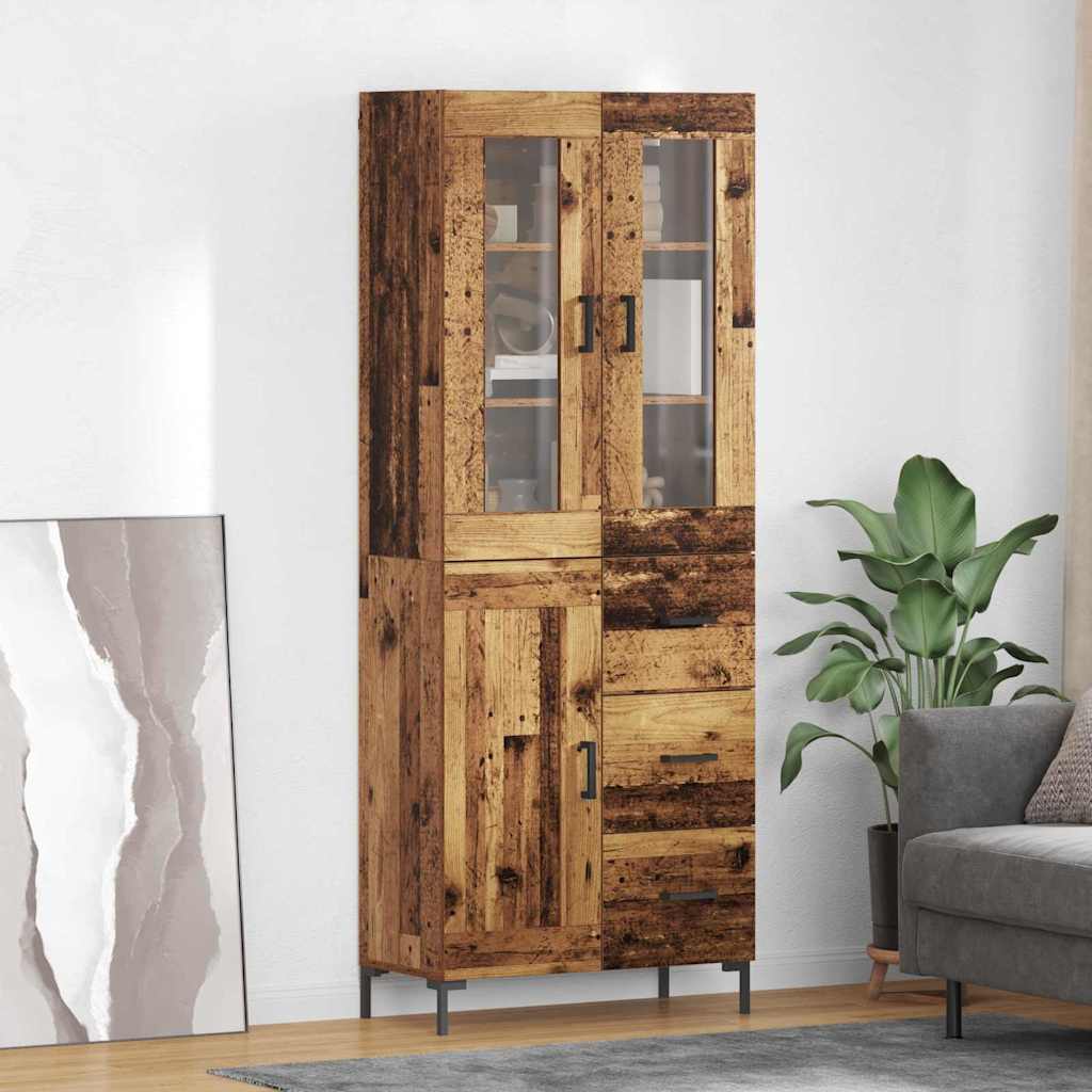 Highboard 69,5X34X180 Cm Holzwerkstoff