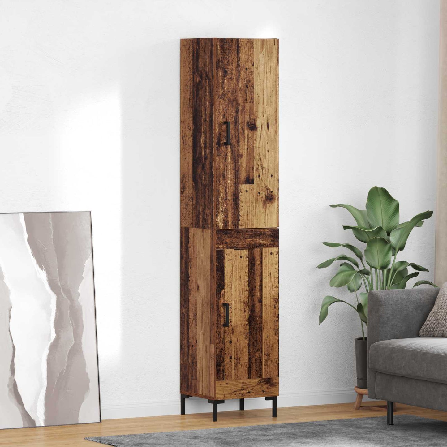 Highboard 34,5X34X180 Cm Holzwerkstoff