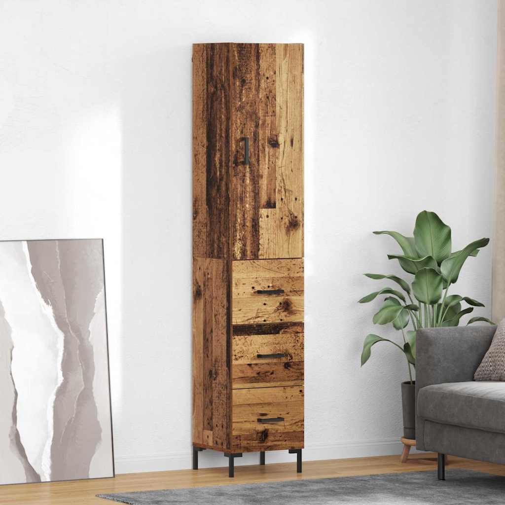 Highboard 34,5X34X180 Cm Holzwerkstoff