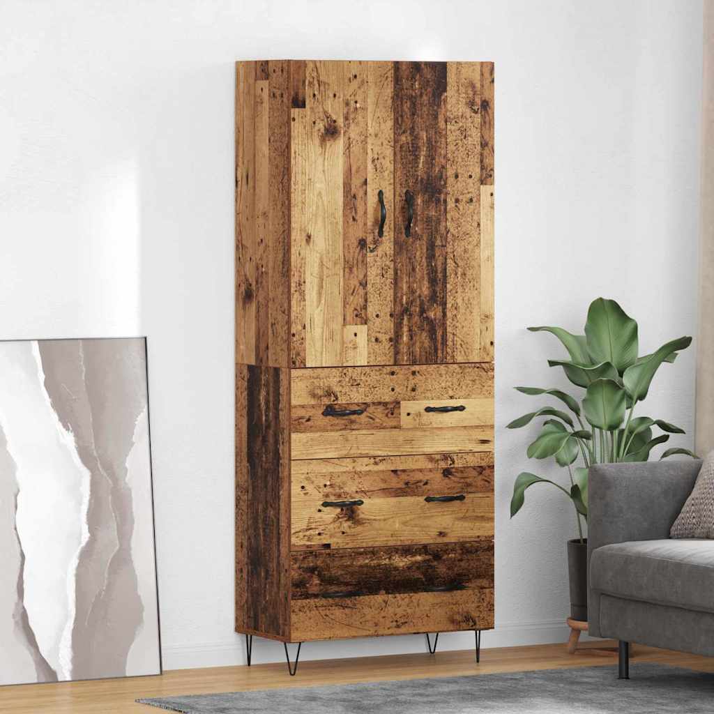 Highboard 69,5X34X180 Cm Holzwerkstoff