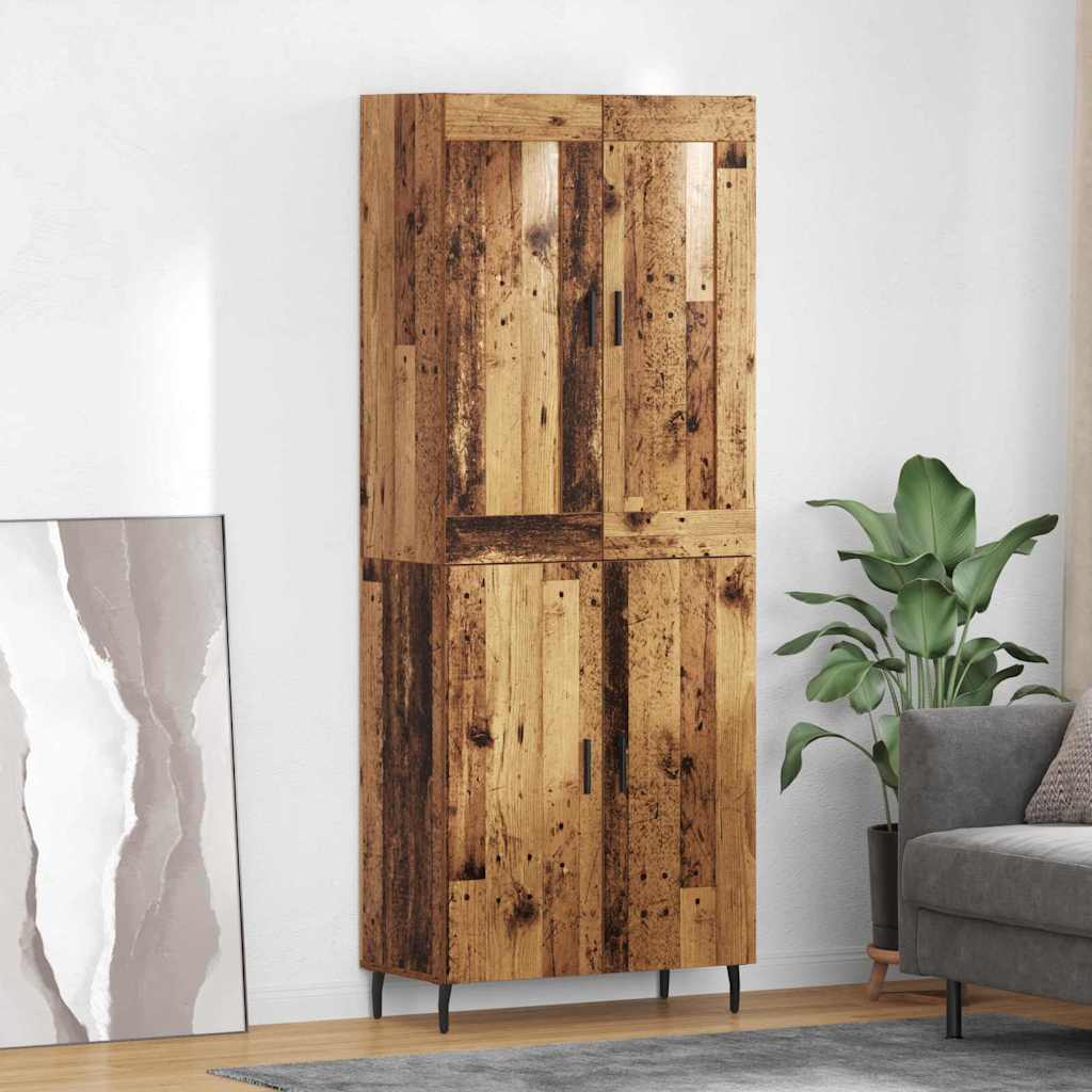 Highboard 2 Pcs 69,5 X 34 X 180 Cm Holzwerkstoff