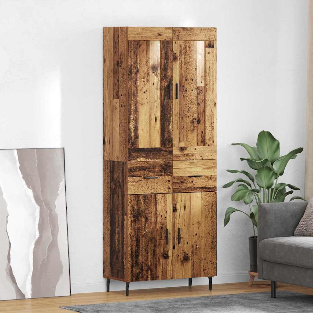 Highboard 2 Pcs 69,5 X 34 X 180 Cm Holzwerkstoff