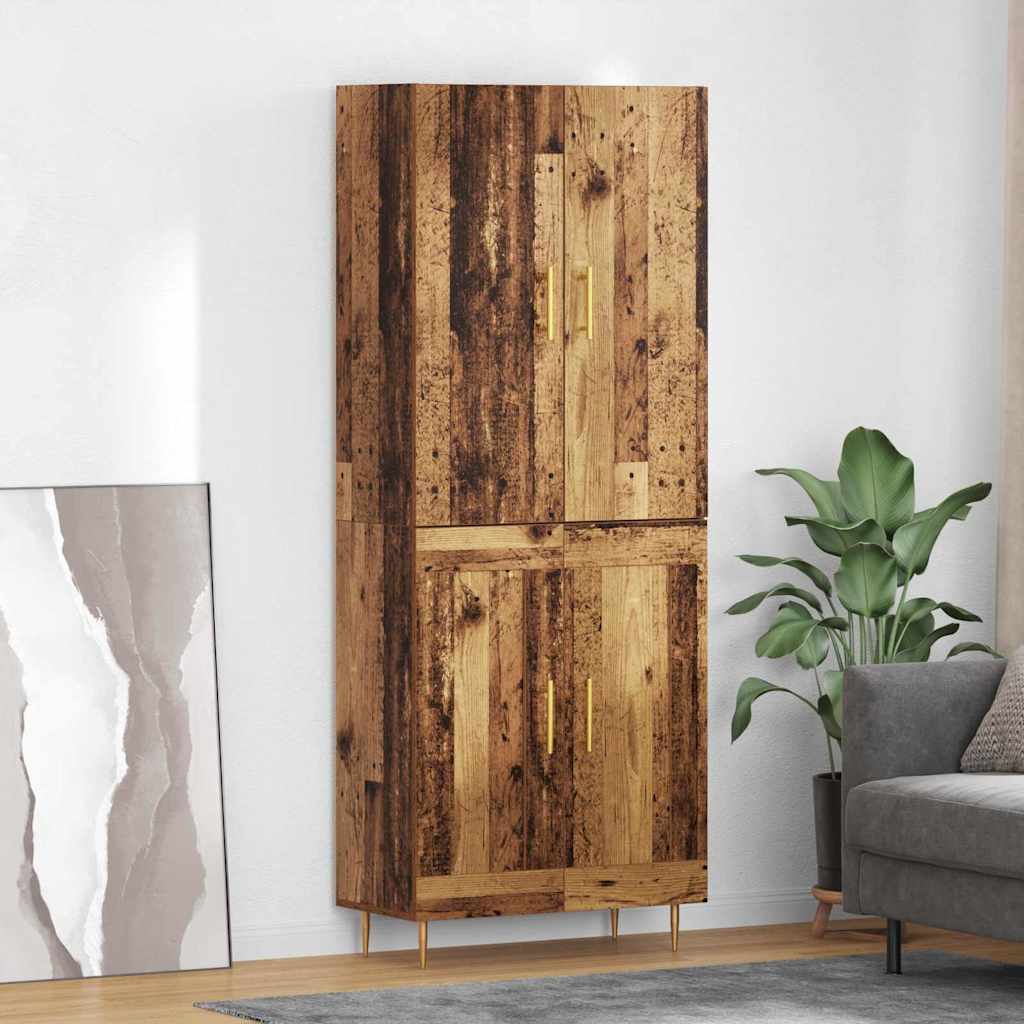 Highboard 69,5X34X180 Cm Holzwerkstoff