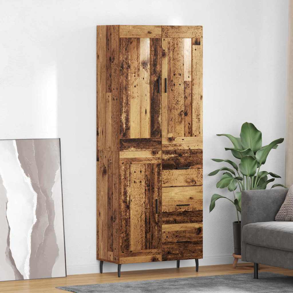 Highboard 2 Pcs 69,5 X 34 X 180 Cm Holzwerkstoff